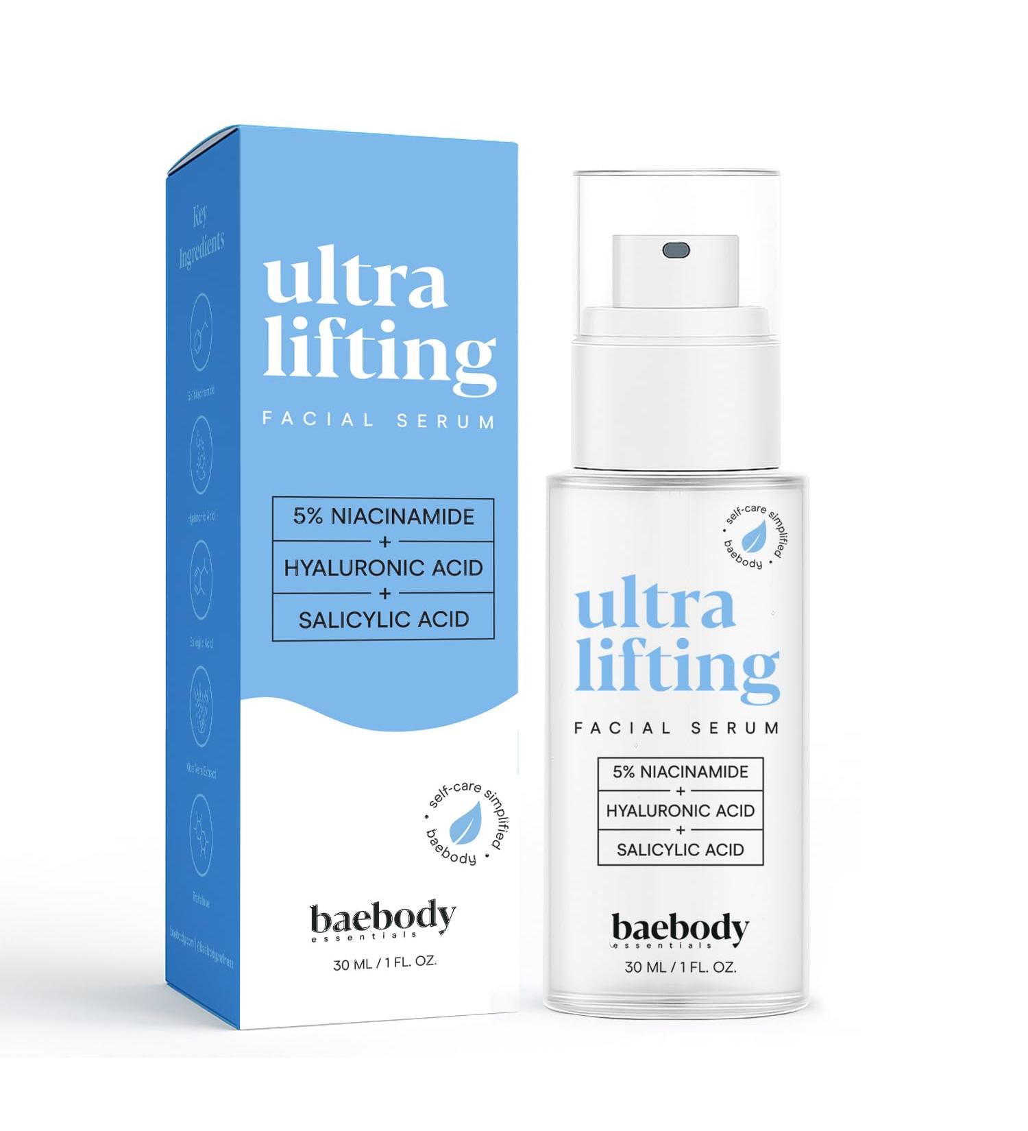 Baebody All-In-One Niacinamide with Peptides Serum for Face Gentle Niacinamide Serum with Salicylic and Hyaluronic Acid Made for All Skin Types 30 mL - Buy Online on GoSupps.com