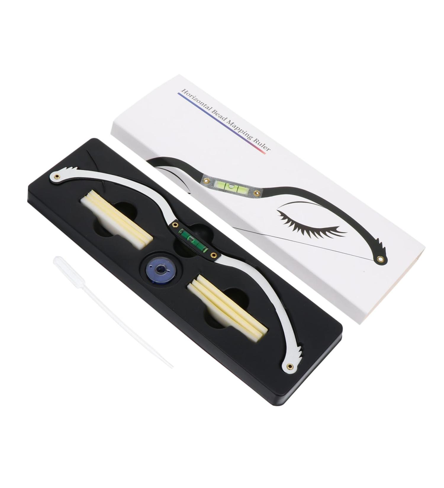 POPETPOP 2 pcs Eyebrow Measure Premium Metal Level Tool Shaping Mapping Measuring Professional Line 1 count (Pack of 1) Silverx2pcs - Buy Online on GoSupps.com