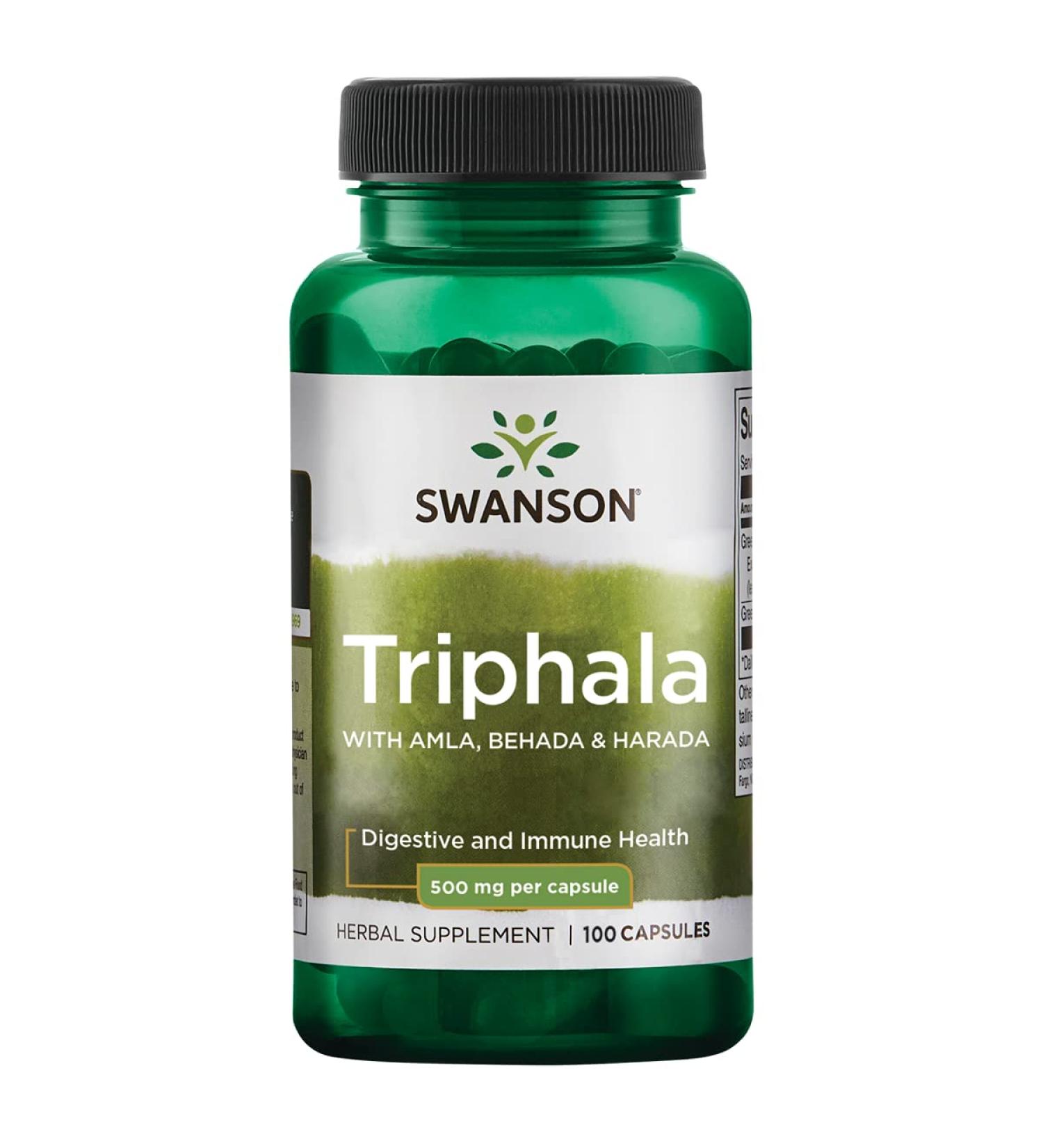 Swanson Triphala Cleanse Detox GI Tract 500mg Capsules - 100 Count - Buy Online on GoSupps.com