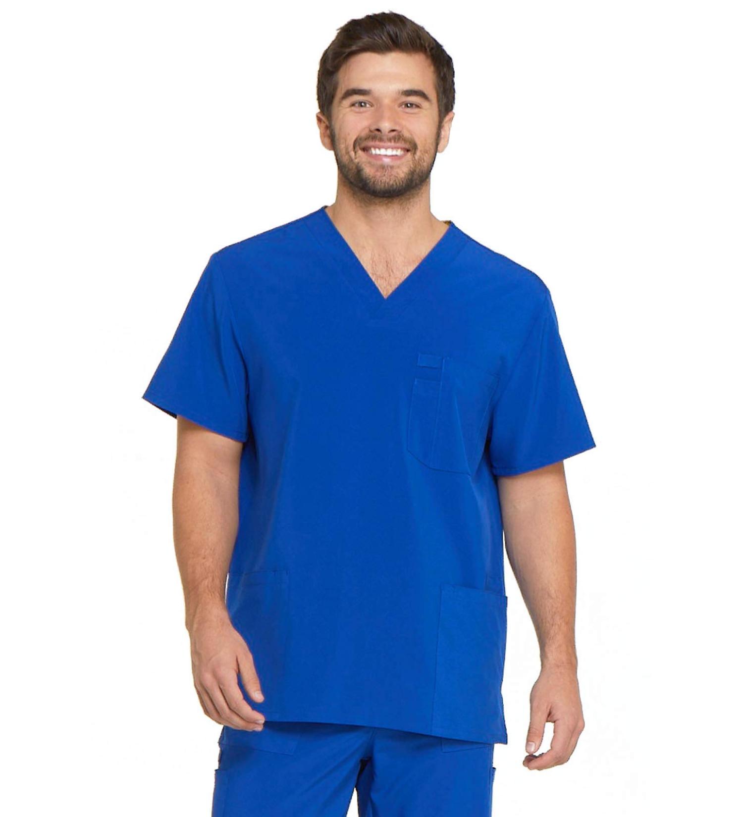 Dickies EDS Essentials Men Scrubs Top V-Neck DK645 - 3XL, Galaxy Blue - Buy Online on GoSupps.com