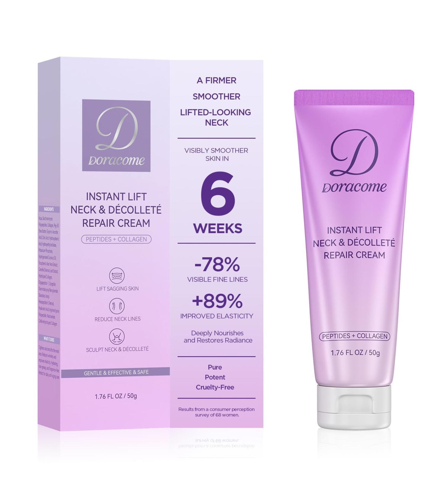Retinol Collagen & Hyaluronic Acid Neck Firming Cream Anti-Aging Neck Cream for Firming & Tightening Helps Improve the Look of Sagging Skin on Neck & Face 1.76 Fl Oz Gossamer Violet - Buy Online on GoSupps.com