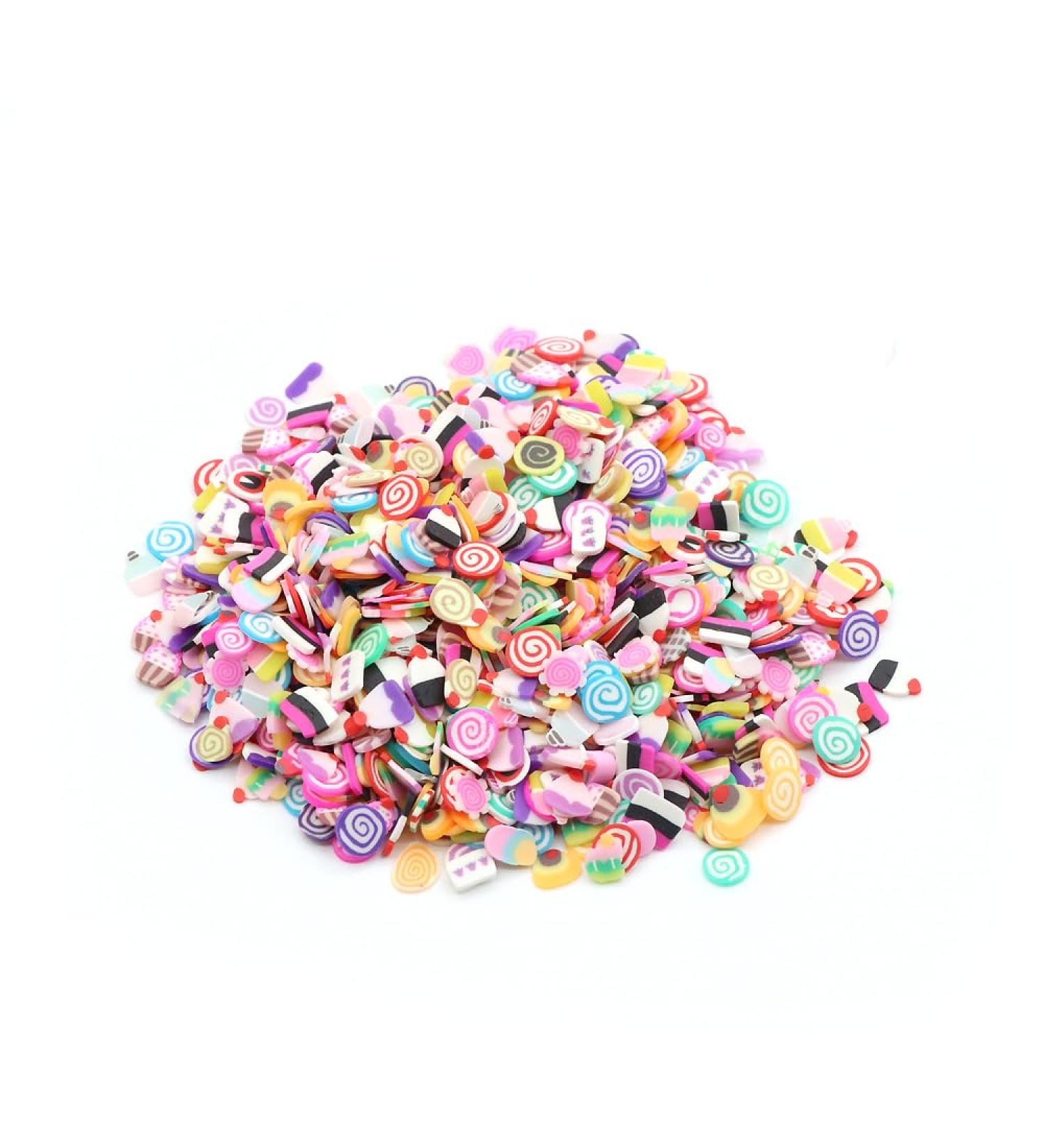 Buy 50g Mixed Polymer Clay Sprinkles - Colorful 5mm Slices for DIY Nail Art Slime & Decor - International Shipping Available - Buy Online on GoSupps.com