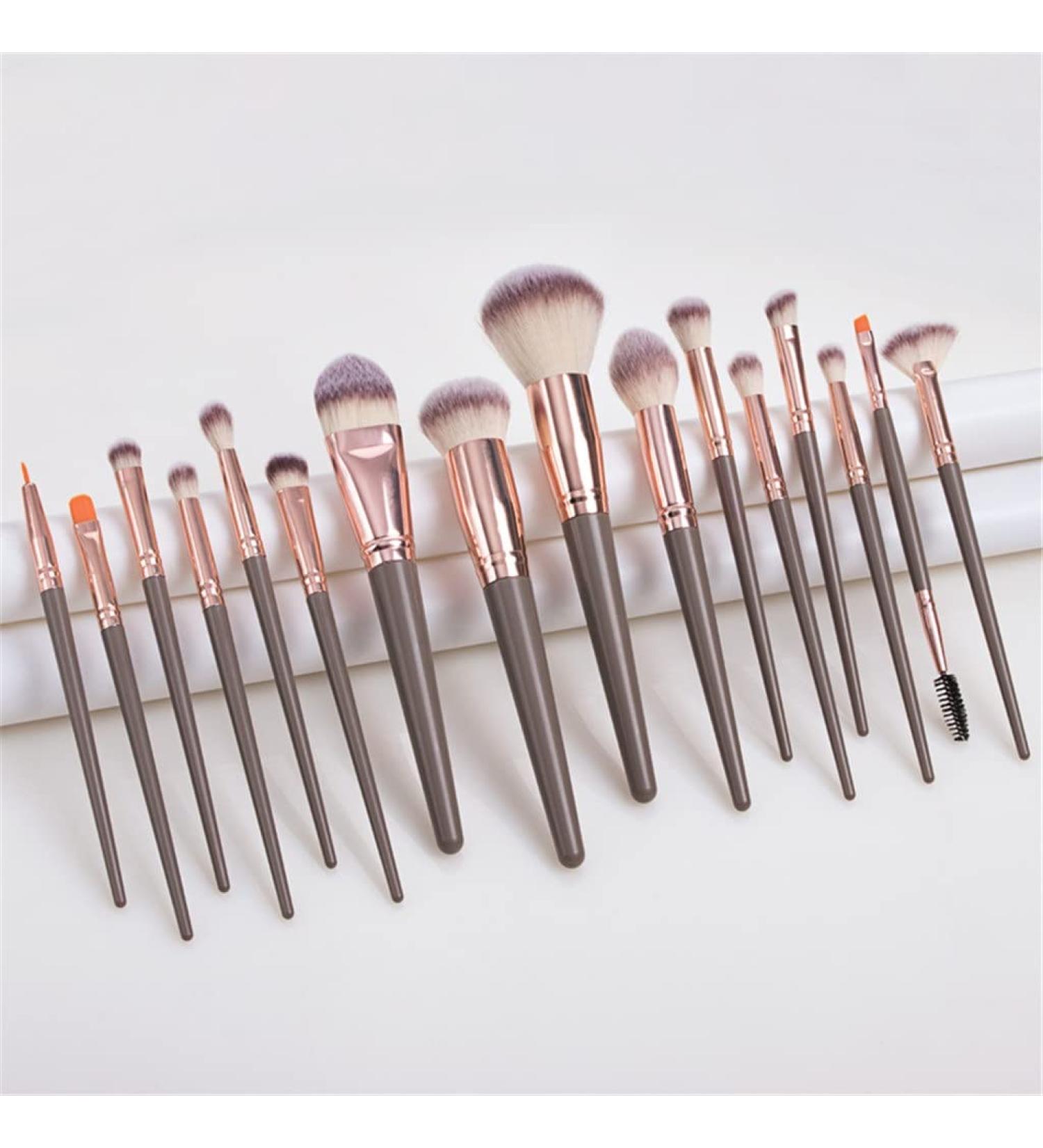16-Piece Professional Makeup Brush Set | High-Quality Synthetic Hair Tools for Flawless Application - International Shipping Available - Buy Online on GoSupps.com