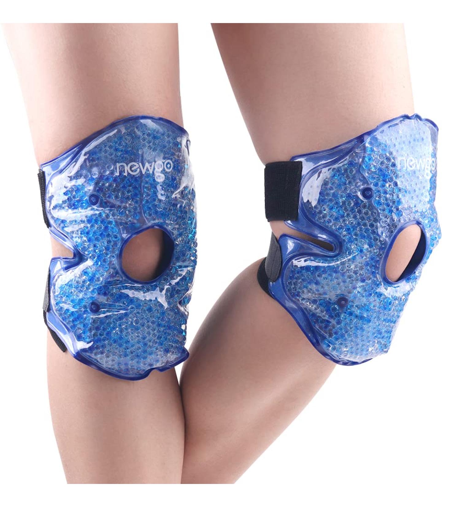 NEWGO Knee Cold Pack 2 Pack - Reusable Gel Ice Pack for Knee Injuries & Surgery Pain Relief - Buy Online on GoSupps.com