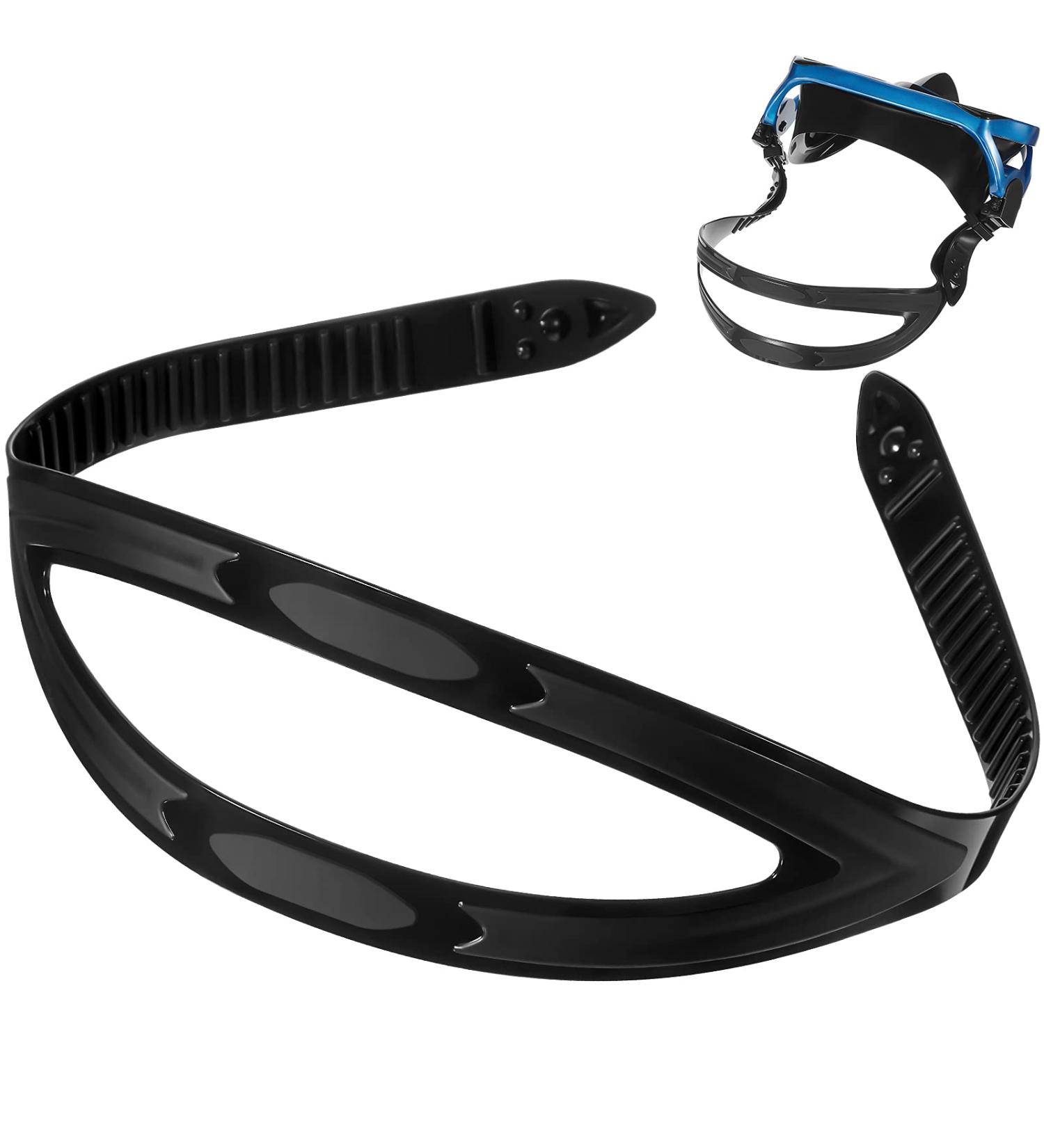 Black Silicone Dive Mask Strap - Diving Swim & Snorkeling Spare Part for Water Sports - Buy Online on GoSupps.com