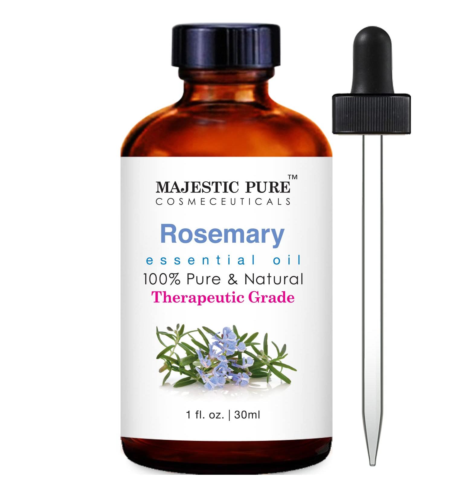 Majestic Pure Rosemary Essential Oil 1 fl oz - Therapeutic Grade, Pure & Natural for Aromatherapy, Massage & Household Use - Buy Online on GoSupps.com