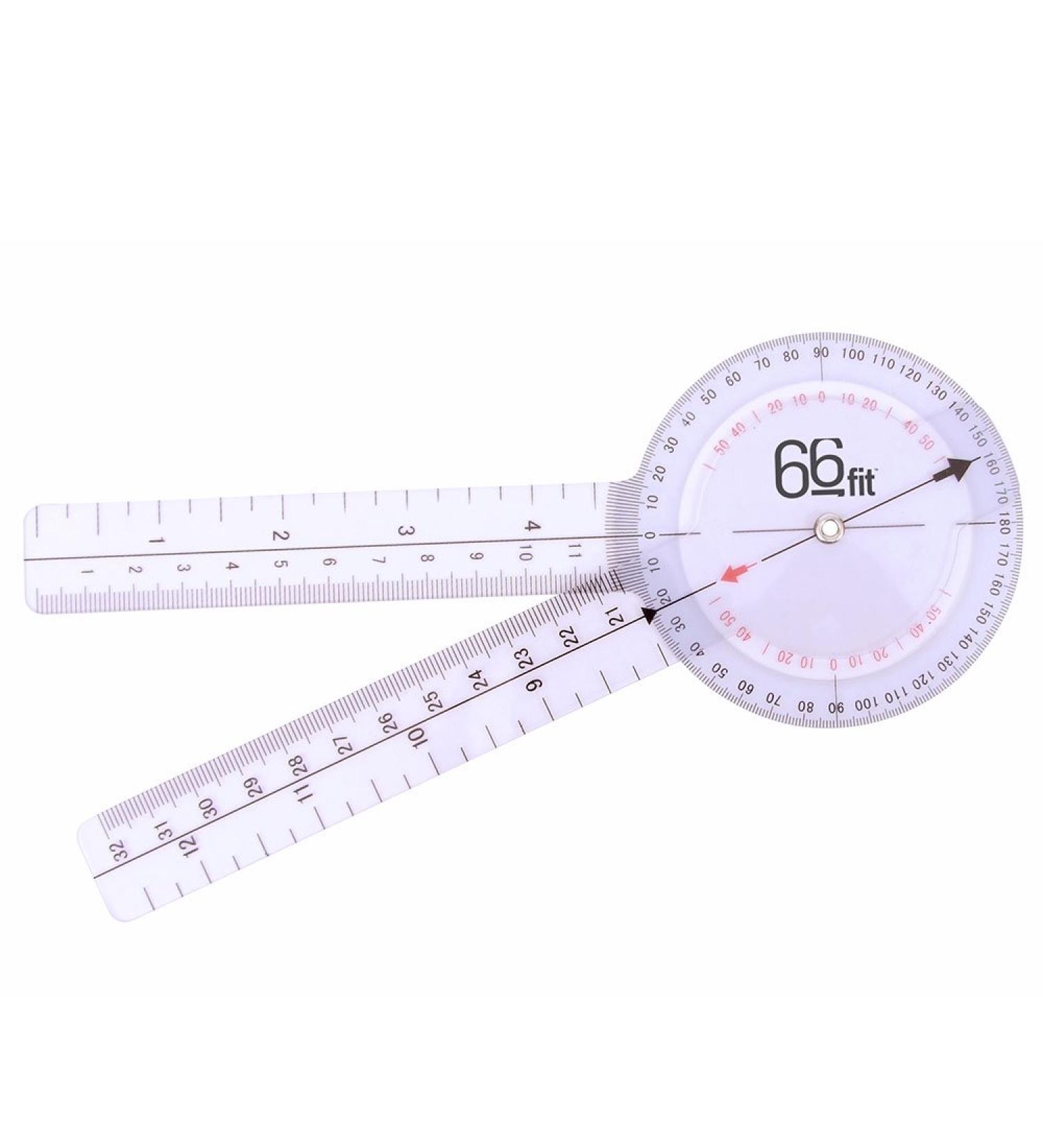 66fit Goniometer Plastic 12" - Angle Medical Joint Measuring Ruler 12 Inch (Pack of 2)