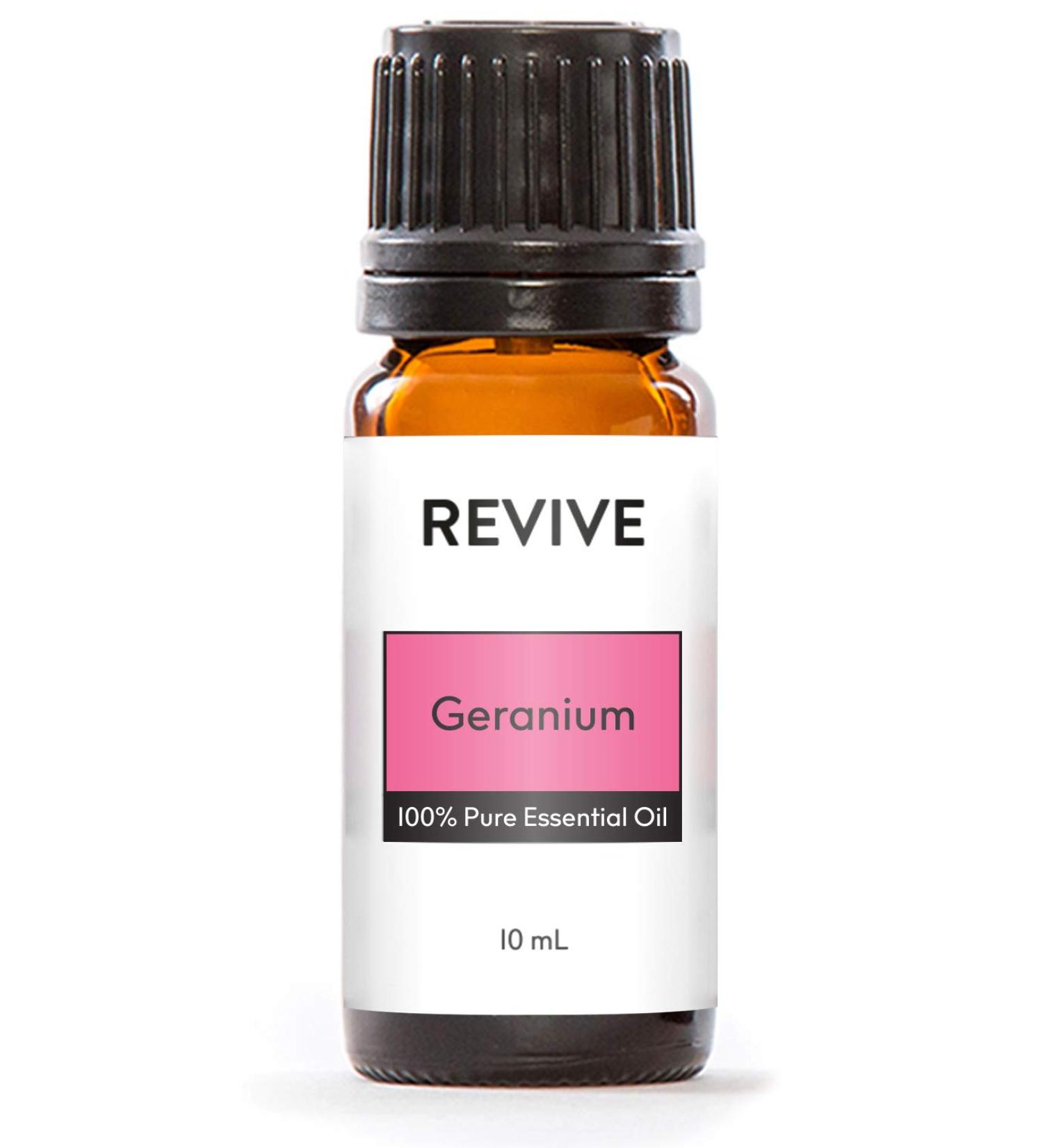 Geranium Essential Oil - 100% Pure Therapeutic Grade for Diffuser Aromatherapy Massage & Skin Care | Revive Essential Oils - Buy Online on GoSupps.com