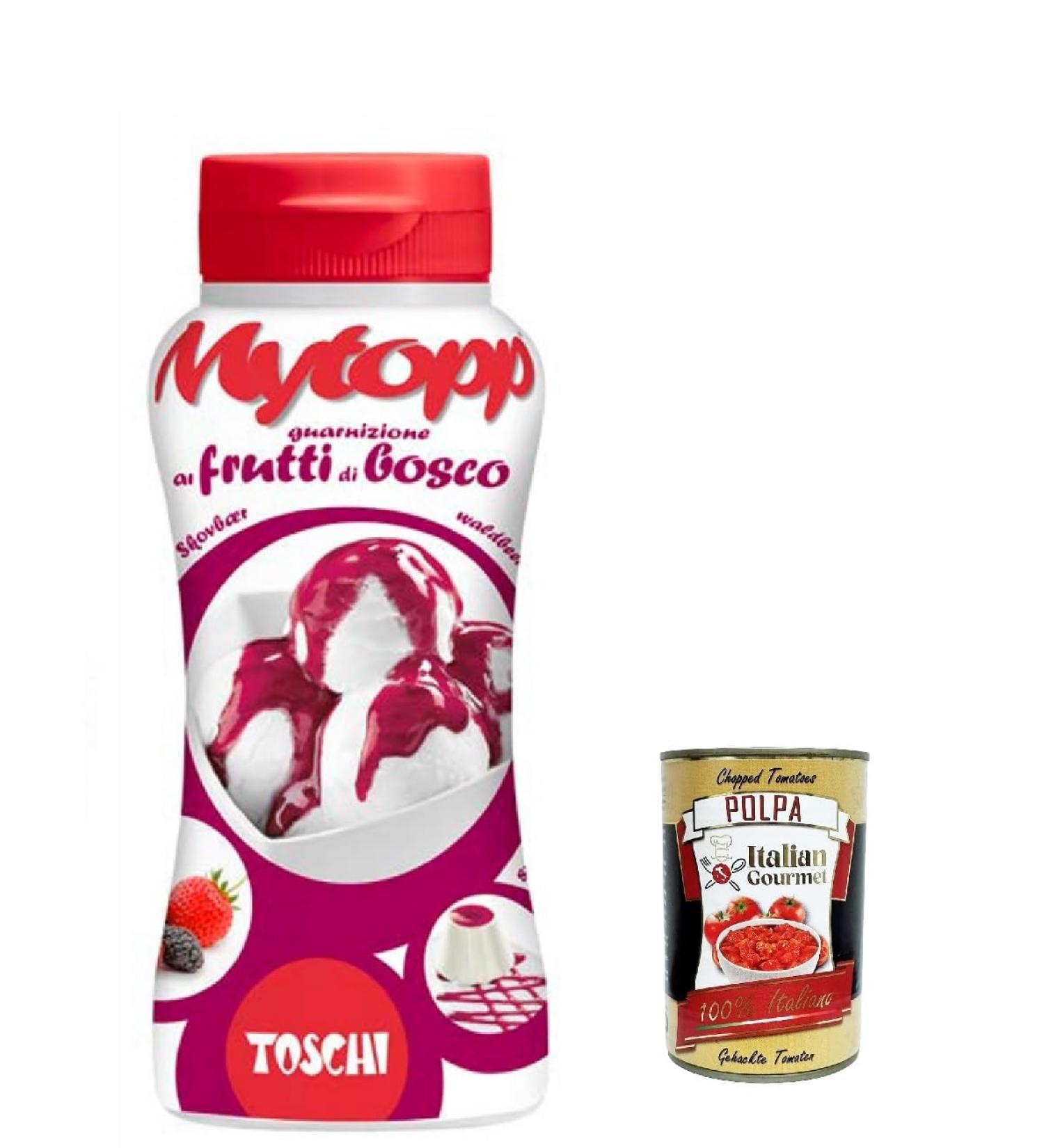  Italian Gourmet E.R. Toschi Topping Squeeze Frutti di Bosco Set of 3 Sauces for Coffee Cocktails Ice Cups Porridge Pancakes and Pastries 200 g + Italian Gourmet Polpa 400 g - Buy Online on GoSupps.com