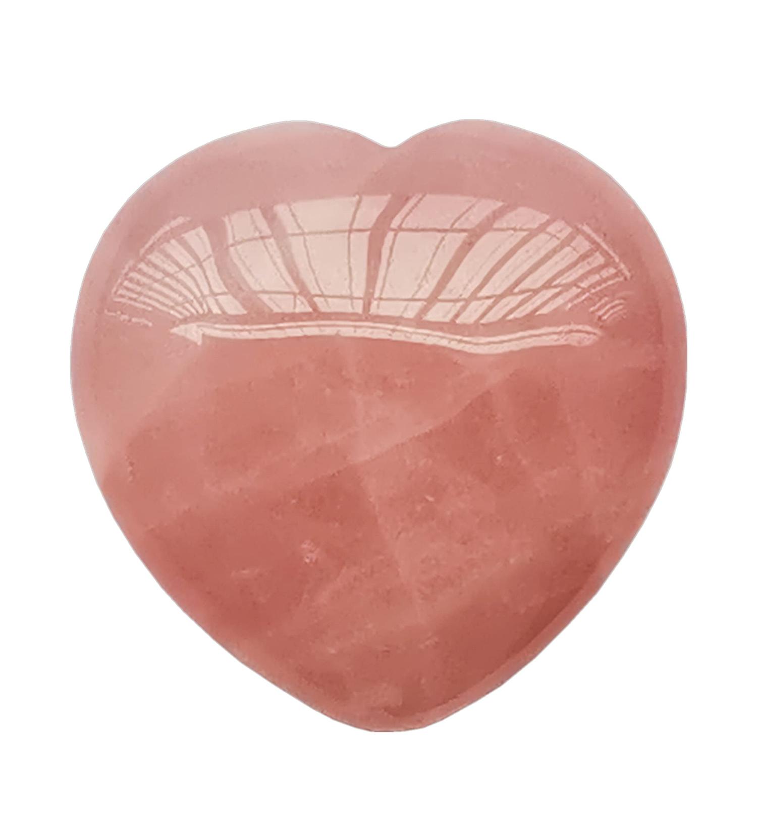 Buy Manekieko Natural Rose Quartz Palm Worry Heart Stone - 40mm Healing Crystals for Love | International Shipping - Buy Online on GoSupps.com