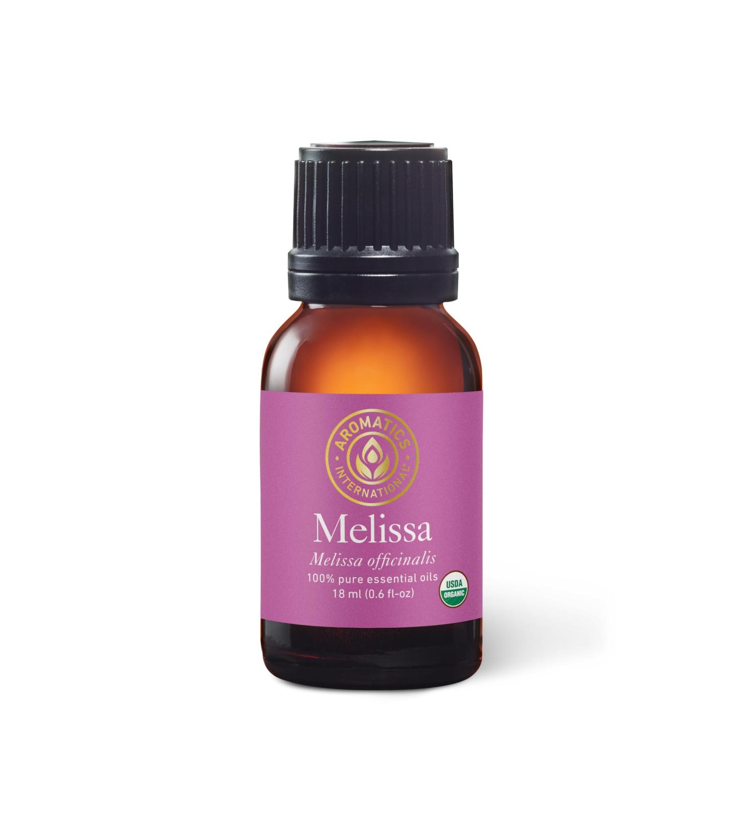 Aromatics International Premium Organic Melissa Essential Oil 18ml | 100% Pure Essential Oil for Diffusion & Aromatherapy Melissa 0.6 Fl Oz (Pack of 1) - Buy Online on GoSupps.com