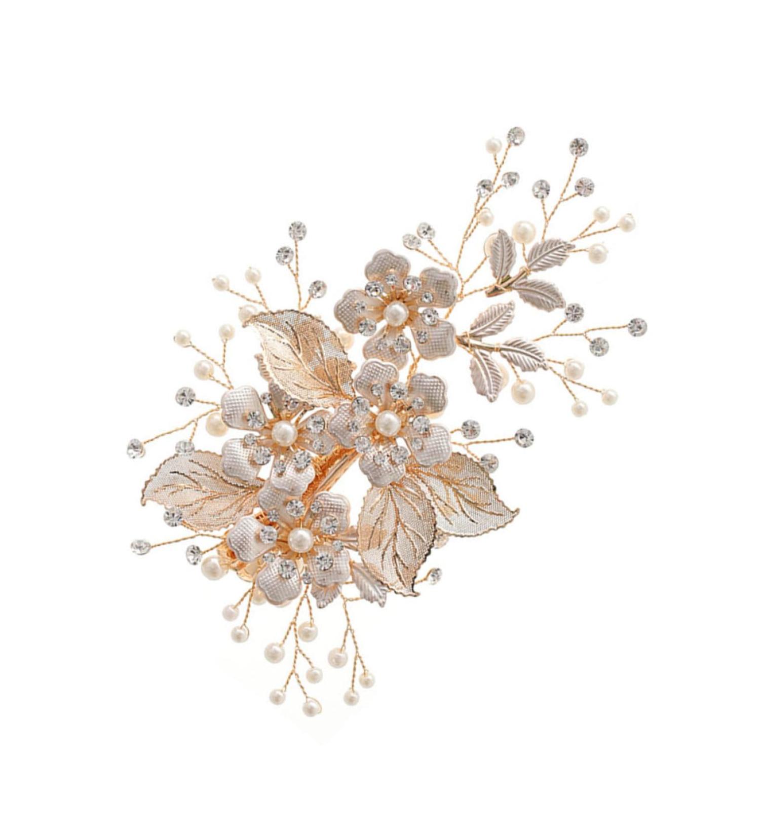 minkissy Flower Leaf Hairpin Bobby Pin Hair Accessory for Women Weeding Hair Clasp Wedding Hair Clip Metal Nail File Bobby Clip Lady Hair Barrette Bridal Accessories Rhinestone Girl Miss - Buy Online on GoSupps.com
