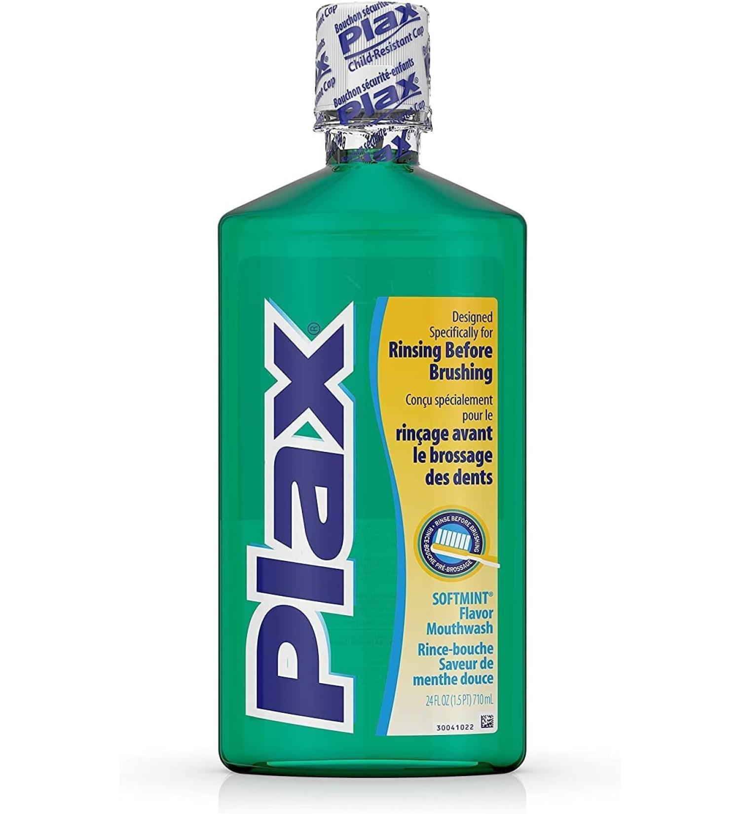 Plax Anti-Plaque Dental Rinse Soft Mint - 24 Oz (Pack of 5) | Best Oral Care Solution - Buy Online on GoSupps.com