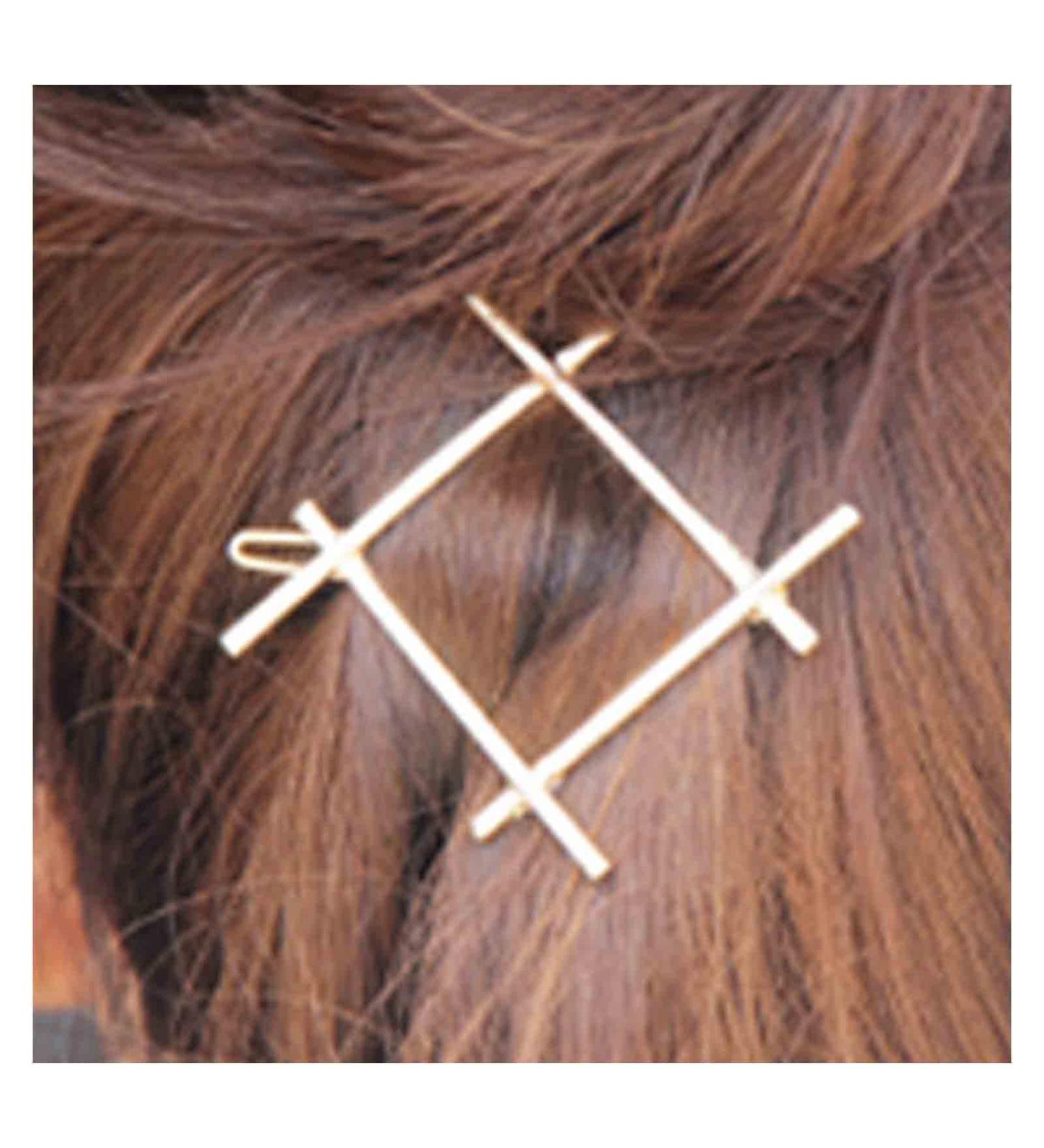 Yheakne Boho Square Hair Clip Gold Hollow Square Hairclips Barrette Vintage Hair Barrette Pins Decorative Bobby Pin Metal Minimalist Hair Accessories for Women and Girls Gifts (Gold) - Buy Online on GoSupps.com