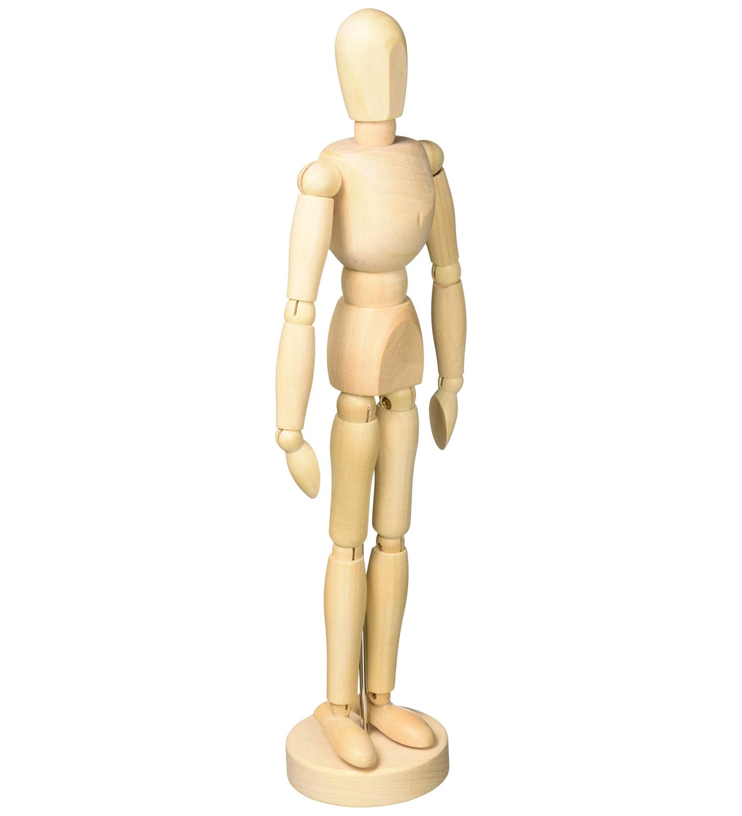Alvin Wooden Human Mannequin (Unisex) 12 Inches Tall