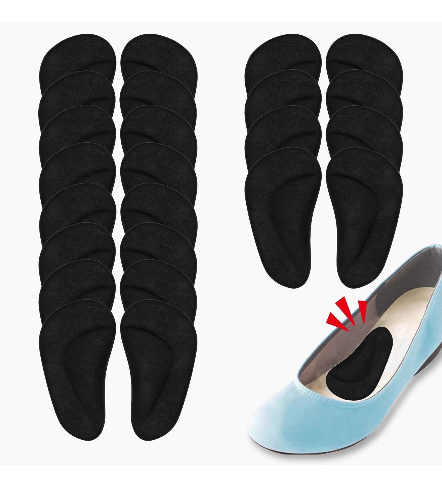 Correct-Position Arch Support Insoles for Flat Feet - Gel Inserts for Plantar Fasciitis & Arch Pain Relief - Adhesive Arch Pads - Black (Set of 12) - Buy Online on GoSupps.com