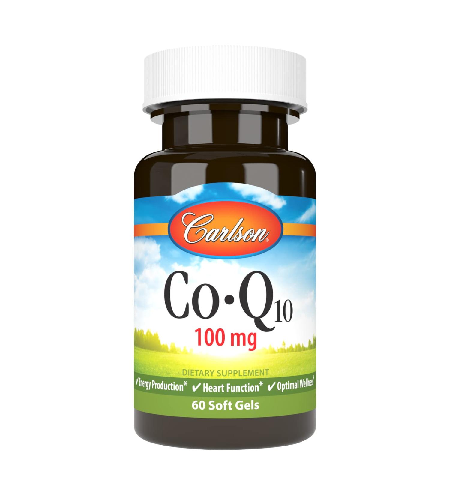 Carlson - Co-Q10 100 mg Energy Production & Heart Function 60 Softgels 60 Count (Pack of 1) - Buy Online on GoSupps.com