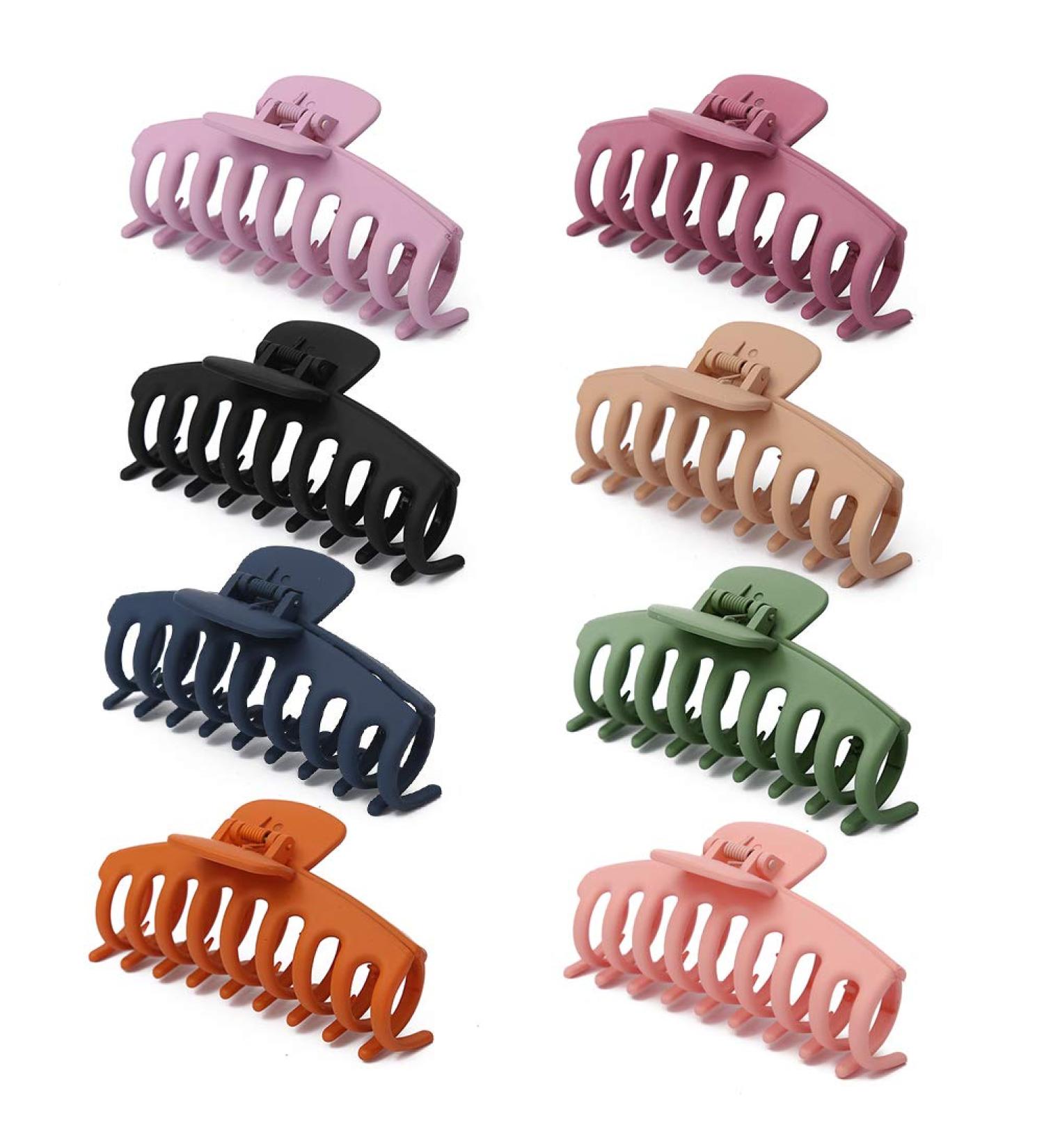 8 Pcs Large Claw Hair Clips for Thick Hair - Strong Hold, No Slip, Big Banana Hair Claw Clips for Women and Girls - Buy Online on GoSupps.com