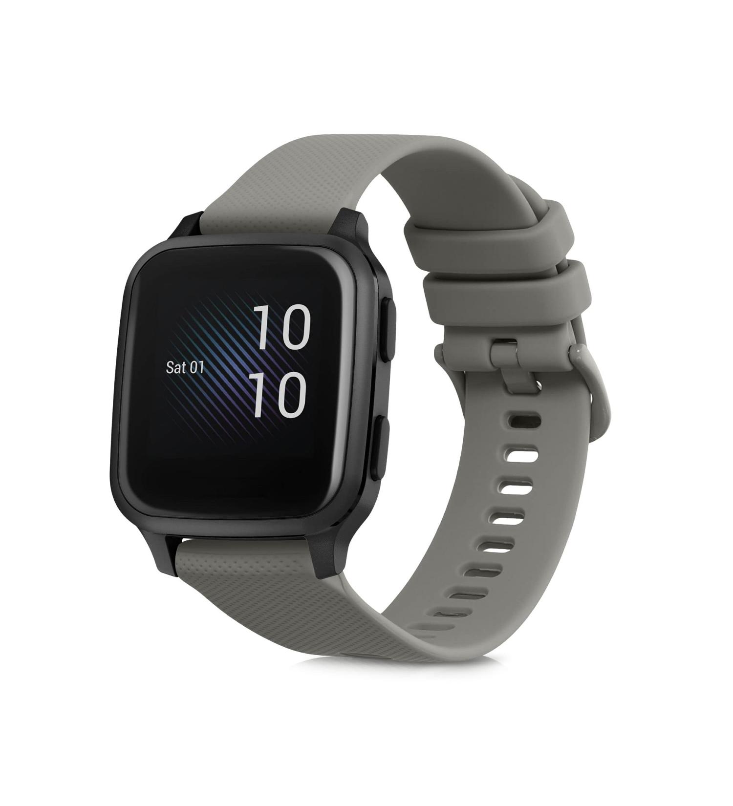 kwmobile Replacement Strap for Garmin Venu Sq Music - Grey Silicone Fitness Tracker Band - Buy Online on GoSupps.com