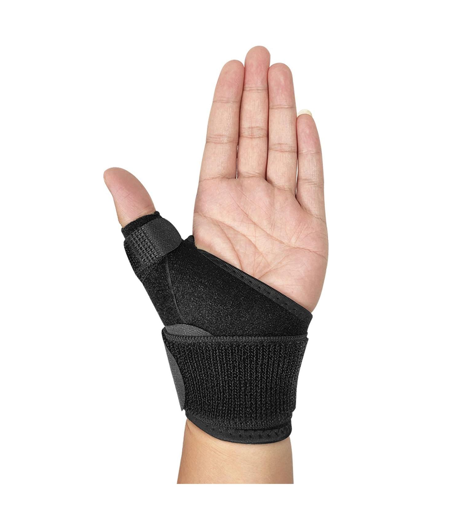 Wrist Brace for Carpal Tunnel & Thumb Sprain Protection Sports Finger Guard (Black) | International Shipping Available - Buy Online on GoSupps.com