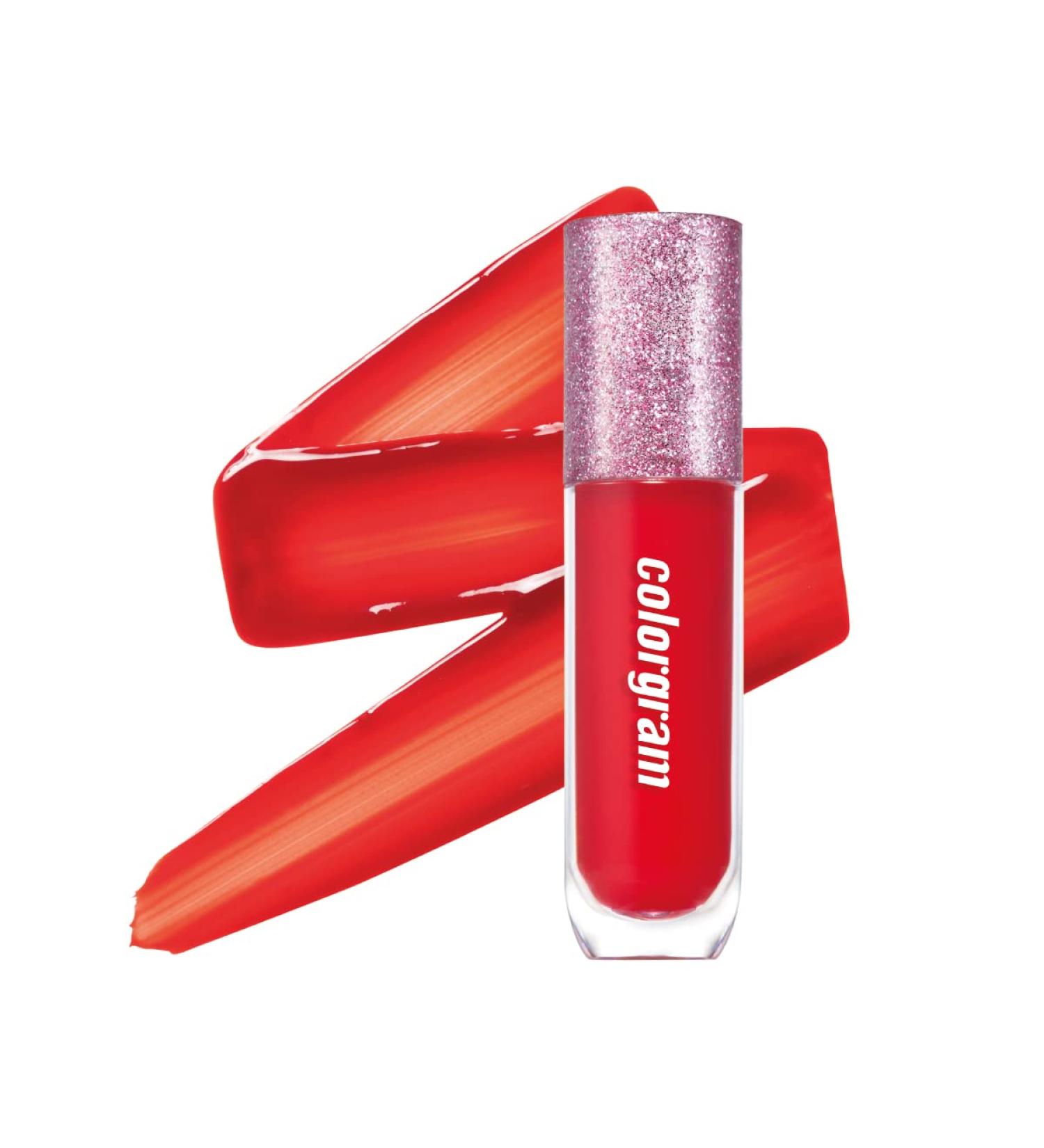 COLORGRAM Thunderbolt Tint Lacquer 02 Heart Tok with Argan Oil - High Pigment Long Lasting Lip Stain - Hydrating K Beauty Makeup - Buy Online on GoSupps.com