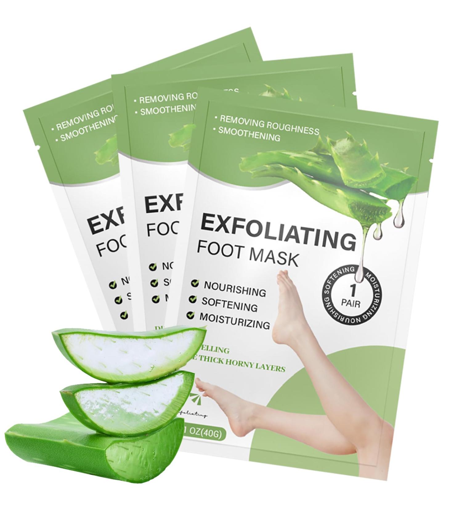 3 Pairs Foot Peel Mask Socks - Hydrating Foot Spa Treatment for Dry & Cracked Feet - Cornea Removal & Moisturizing Effects for Men & Women - Buy Online on GoSupps.com