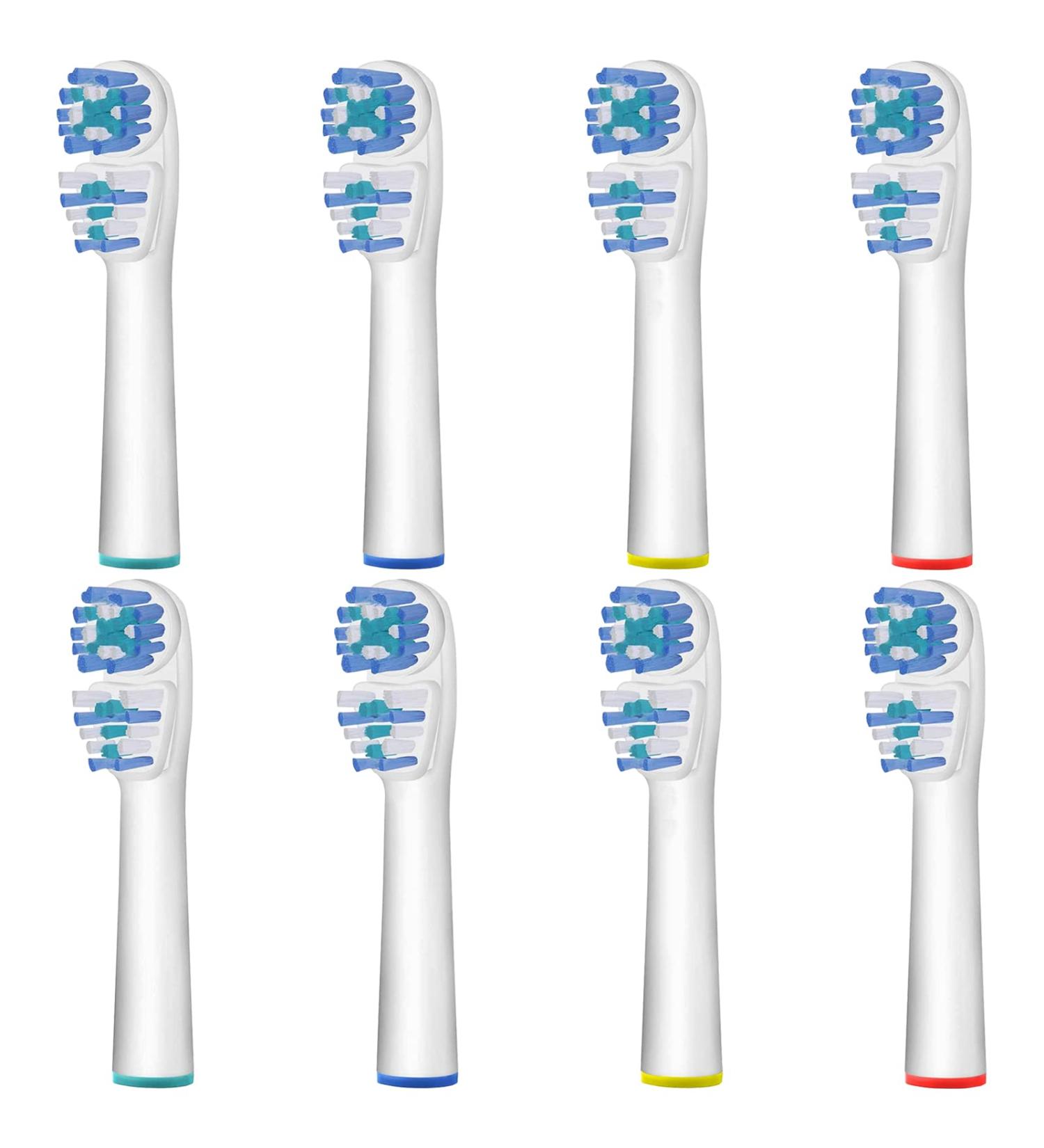 8 Pack Dual Clean Replacement Brush Heads for Oral B Electric Toothbrushes - Compatible with Multiple Models - White - Buy Online on GoSupps.com