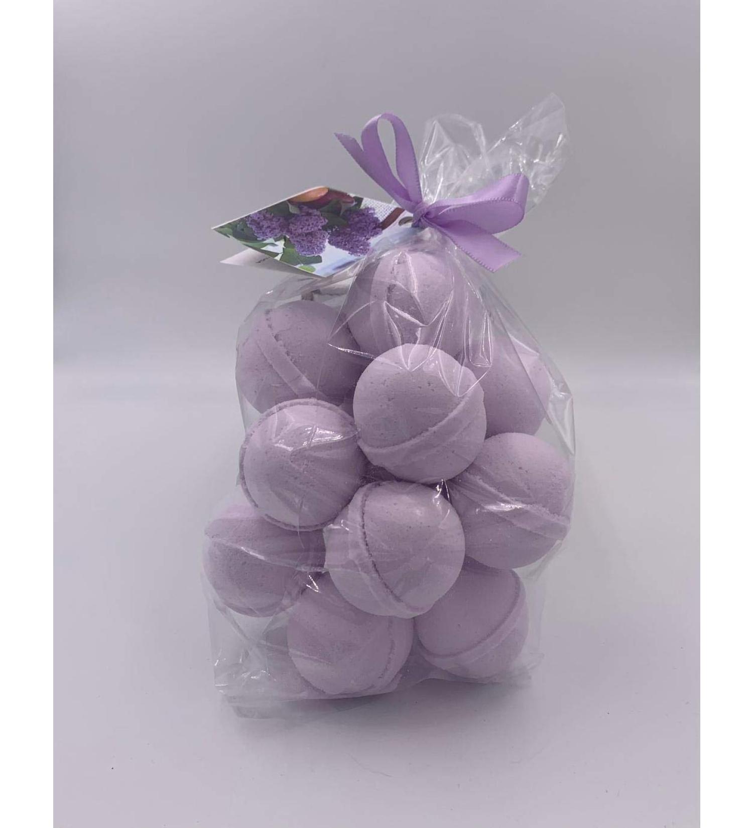 SpaPure French Lilac Bath Bombs - 14 Fizzies with Shea Butter, Ultra Moisturizing (12 oz) - Ideal for Dry Skin - Buy Online on GoSupps.com