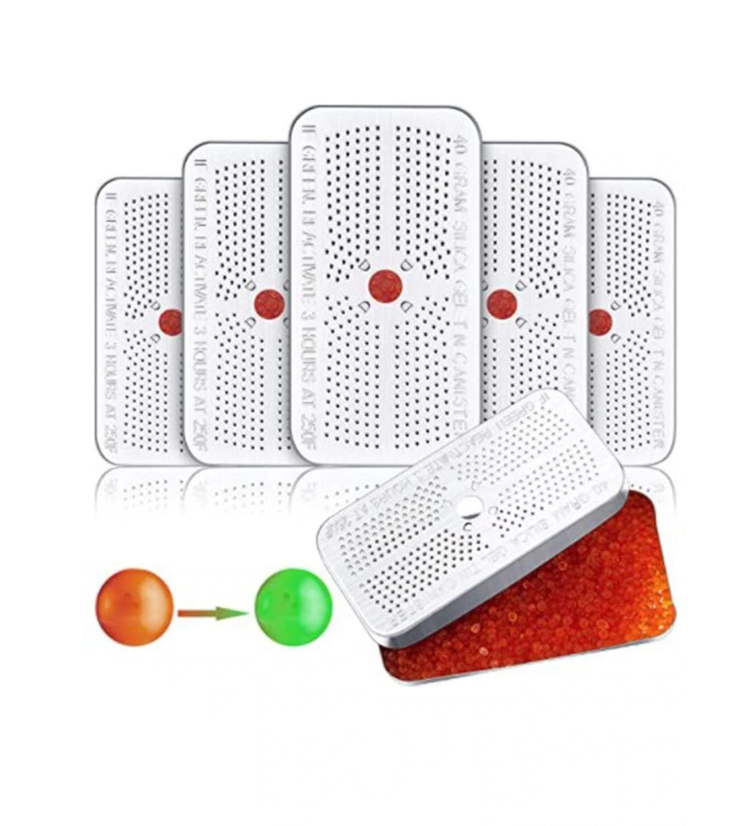 Buy 40G Color-Changing Silica Gel Desiccant - Reusable Aluminum Box for Electronics Cameras Pianos Closets & Cars - International Shipping Available - Buy Online on GoSupps.com