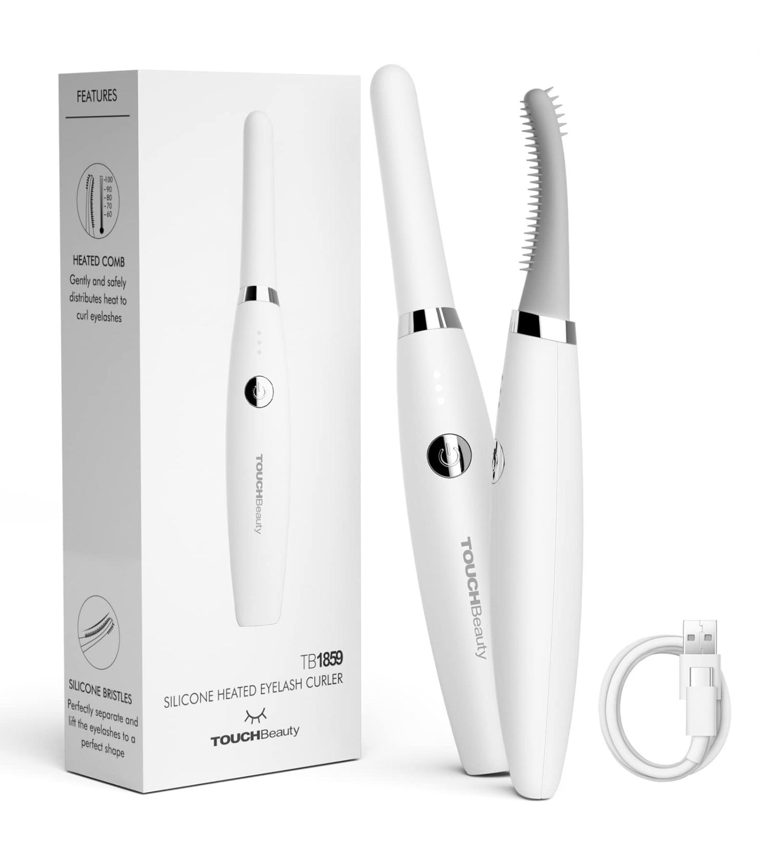 Heated Eyelash Curler TOUCHBeauty Electric Eyelash Curler USB Rechargeable Eyelash Curler with 3 Temperature Settings Silicone Comb Lash Curler for Girls Women Quick Heating Curling1859 - Buy Online on GoSupps.com