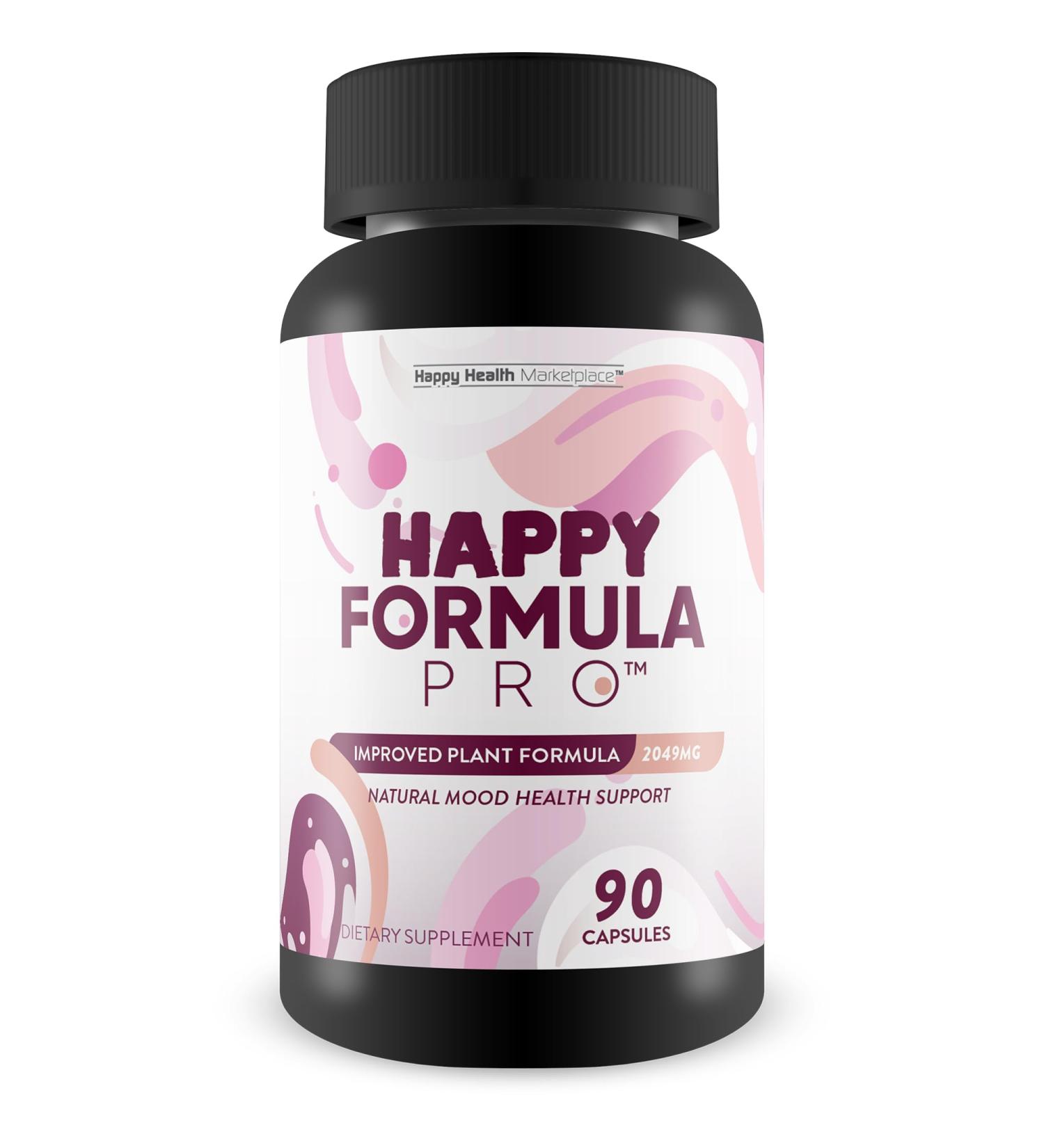 Happy Formula Pro - Our Best Happy Pills Vitamin D Mood Support Supplement - Happpy Supplements Natural Mood Support Supplements for Women Mood Support Supplements for Men - Postpartum Mood Support - Buy Online on GoSupps.com