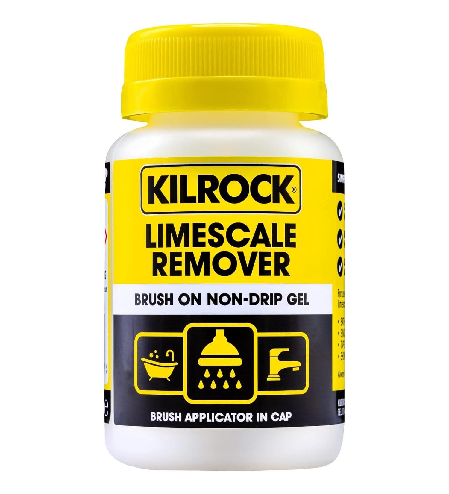AMK Kilrock Descaler Gel Non-Drip Limescale Remover Bath Taps Shower Bathroom 160ml Brush On