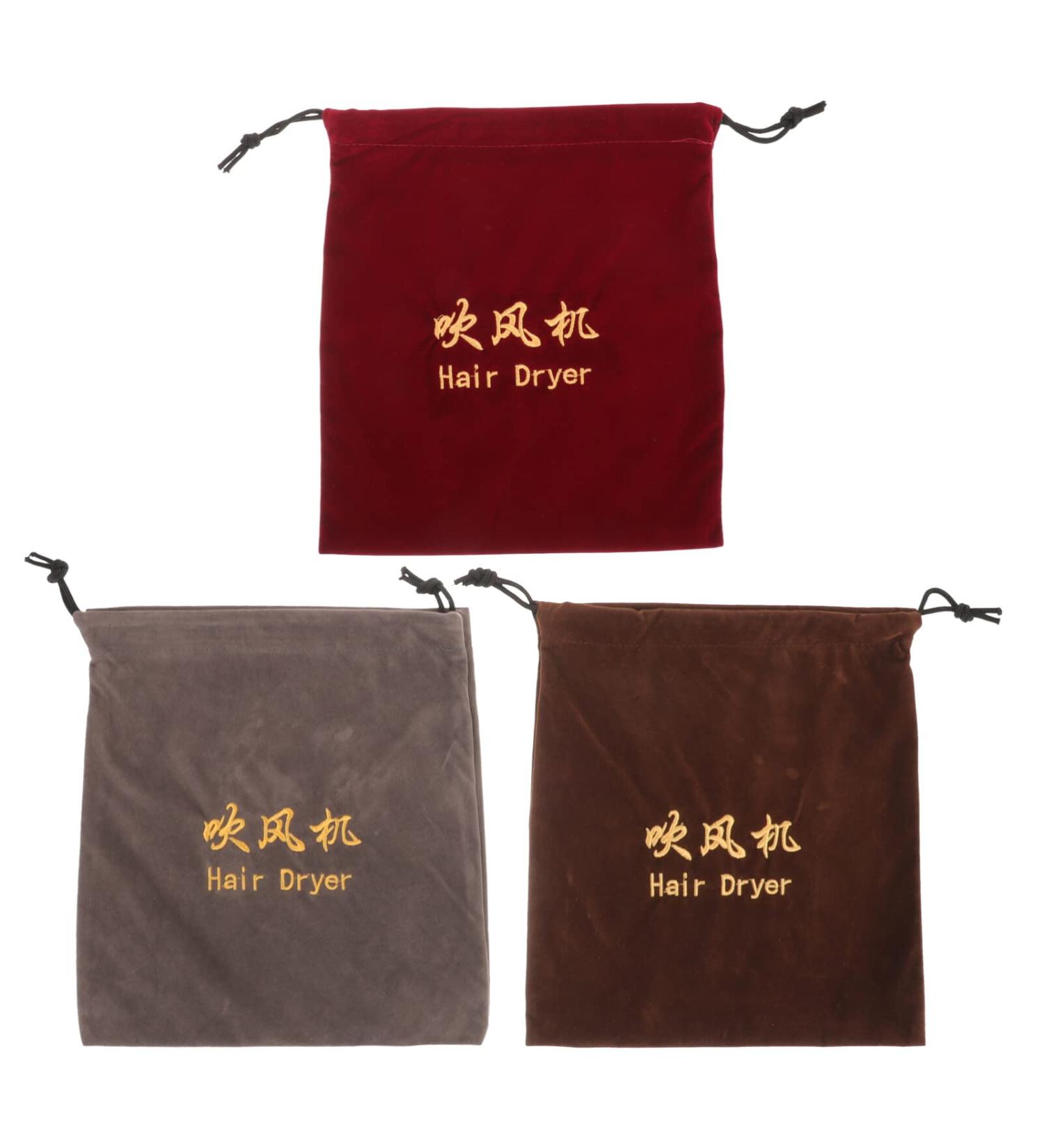 FOMIYES 3 Pcs Hair Dryer Storage Bag Travel Wine Bag Hair Dryer Drawstring Bags Cloth Hair Dryer Bag Toolkit - Buy Online on GoSupps.com