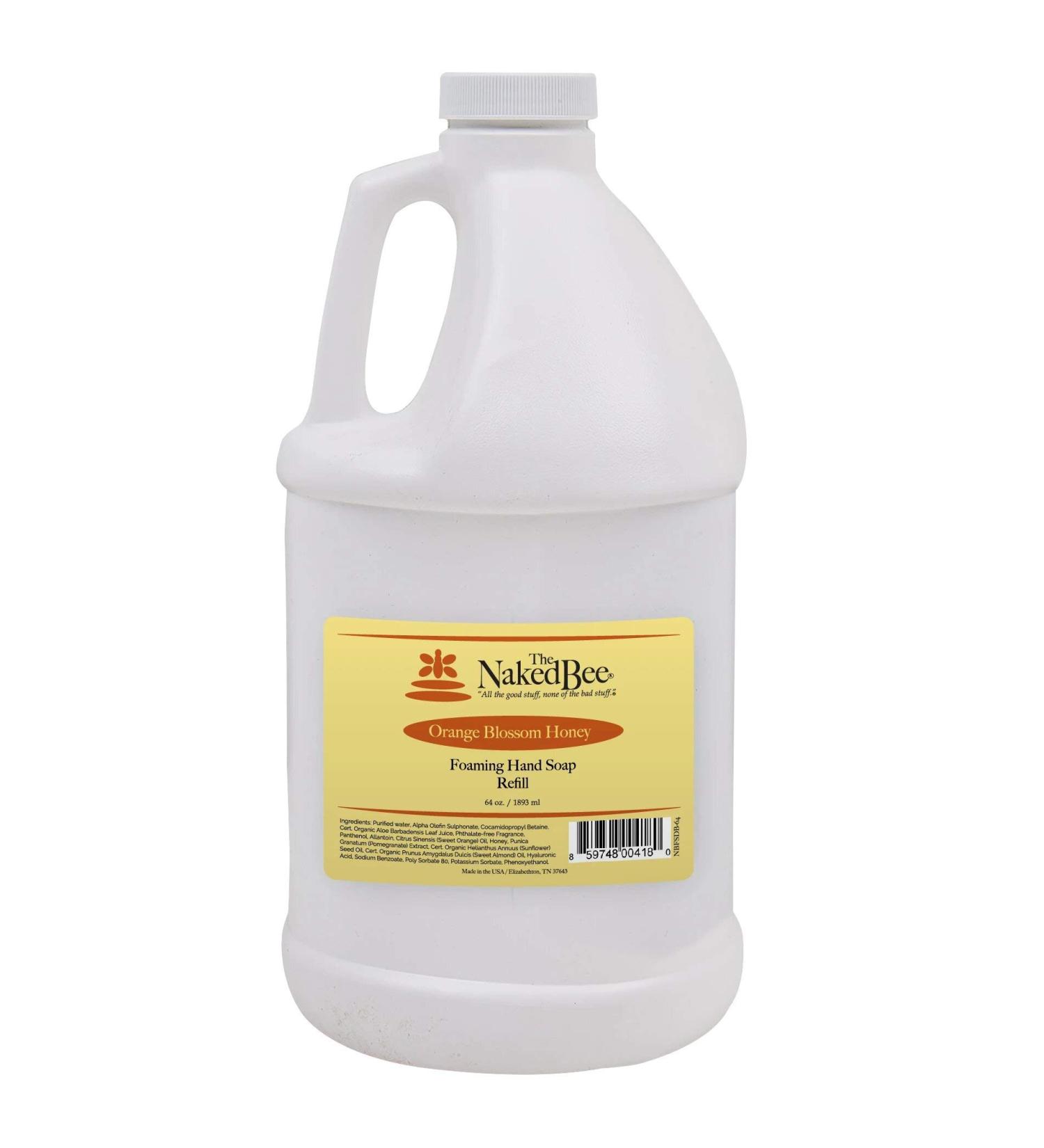The Naked Bee Orange Blossom Honey Foaming Hand Soap 64oz Refill - Buy Online on GoSupps.com