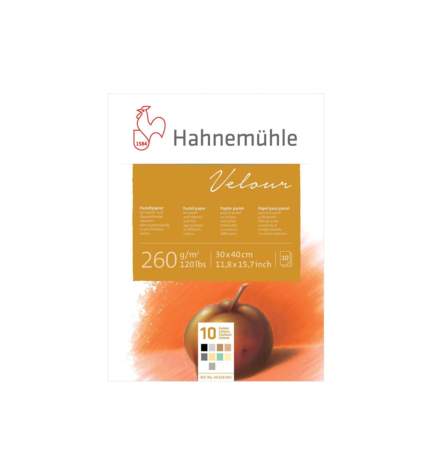 Hahnemuhle Pastel 10 Color Velour Pad 11.7x15.6 Inches 260gsm 10 Sheets - Buy Online on GoSupps.com