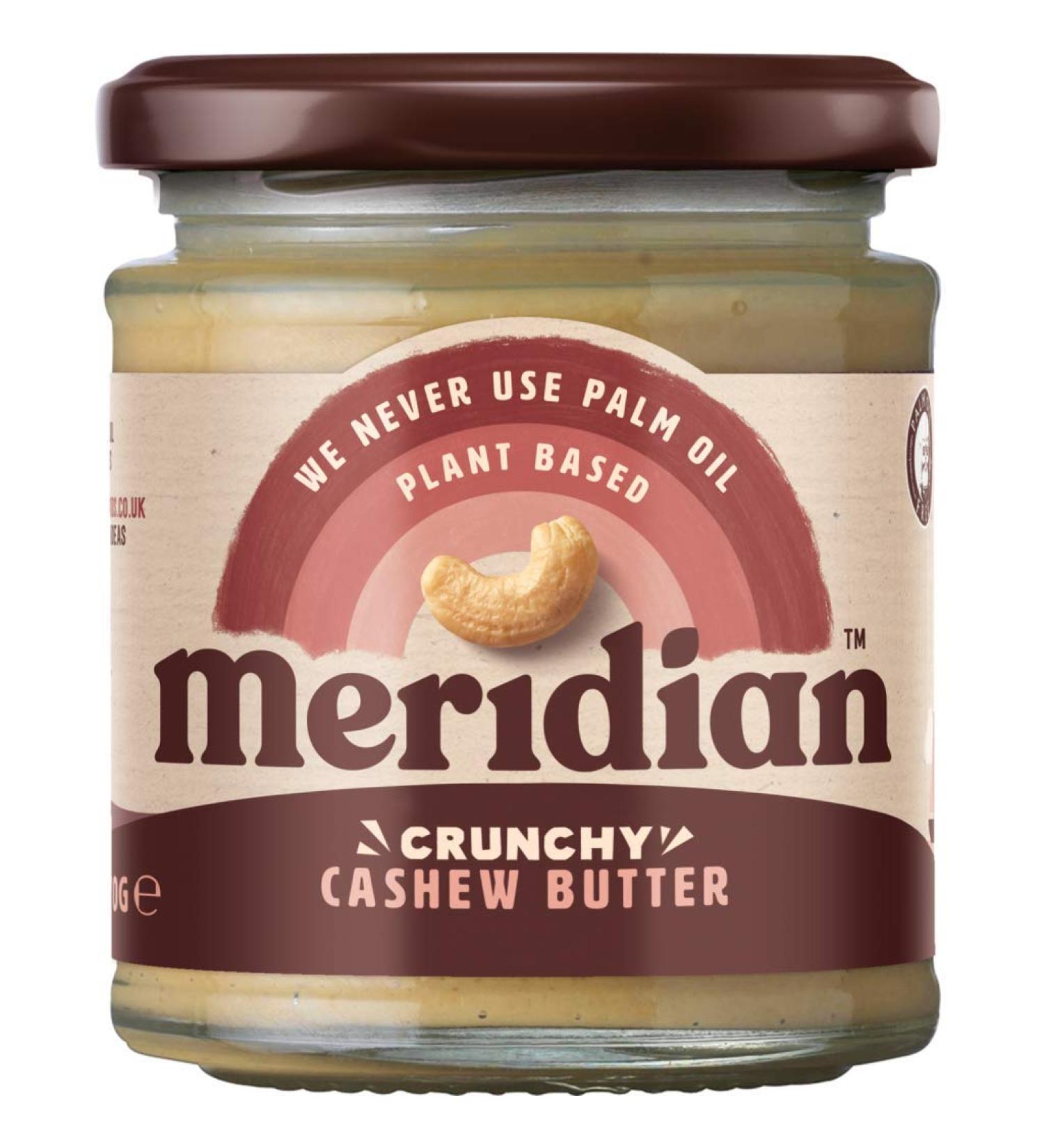 Meridian Lot de 4 Beurre de noix de cajou 100 % croustillant 170 g