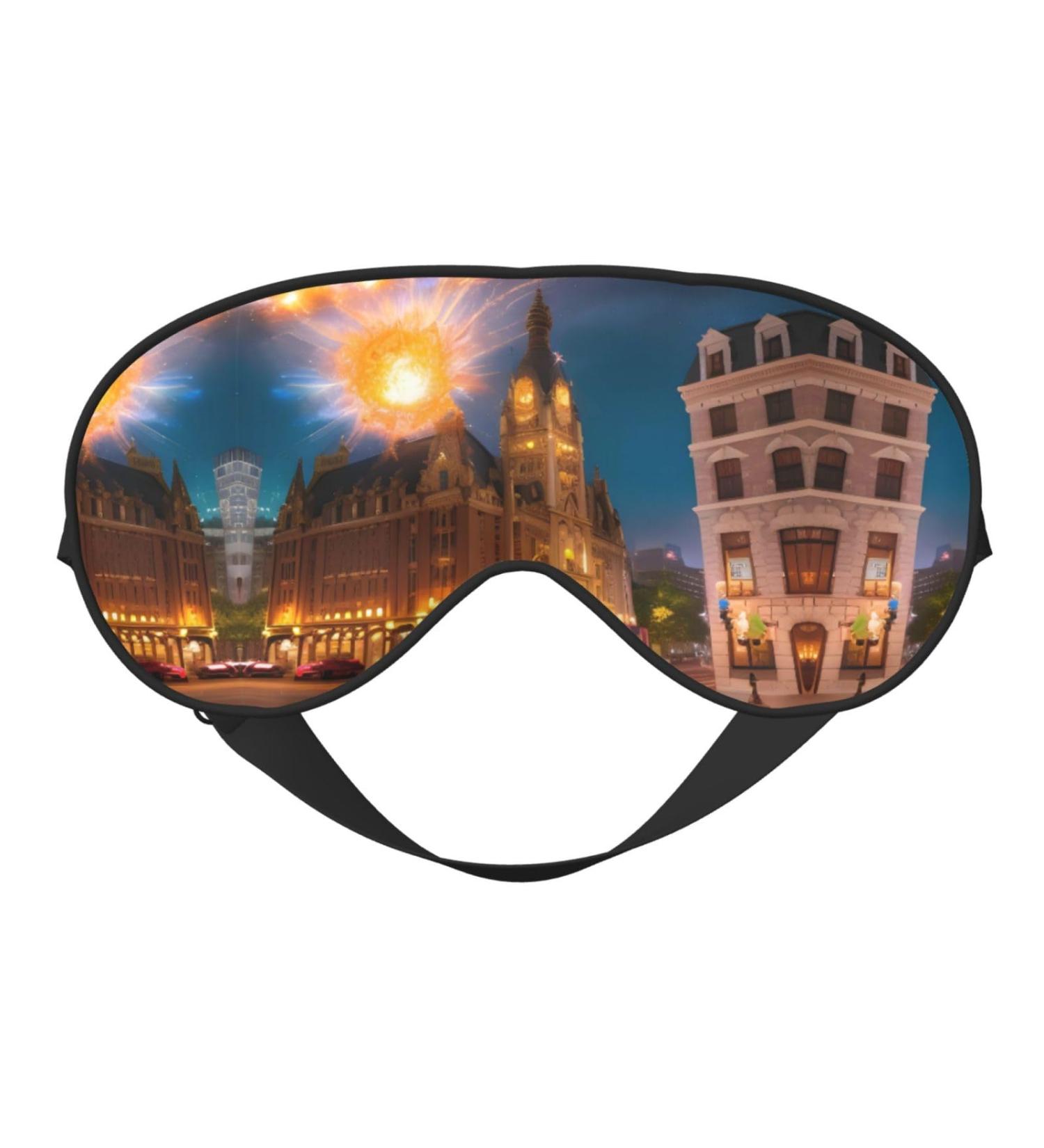 Buy Fiery Red Street Eye Mask | Soft Adjustable Sleeping Mask for Men & Women | International Shipping Available - Buy Online on GoSupps.com