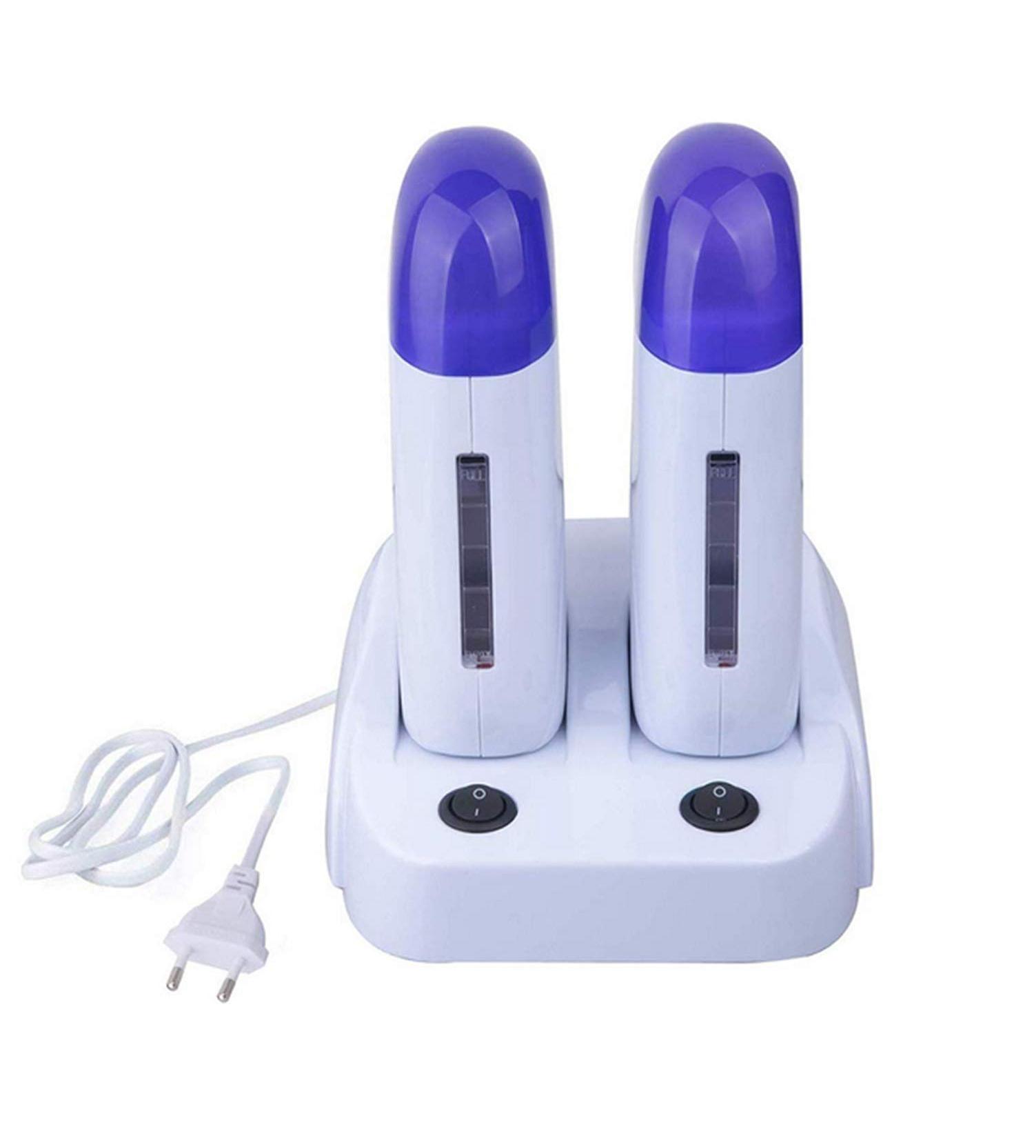 Nynelly Portable Double Depilatory Roll on Wax Warmer for Women Men - Hair Removal Heater for Legs, Armpits, Bikini - Buy Online on GoSupps.com