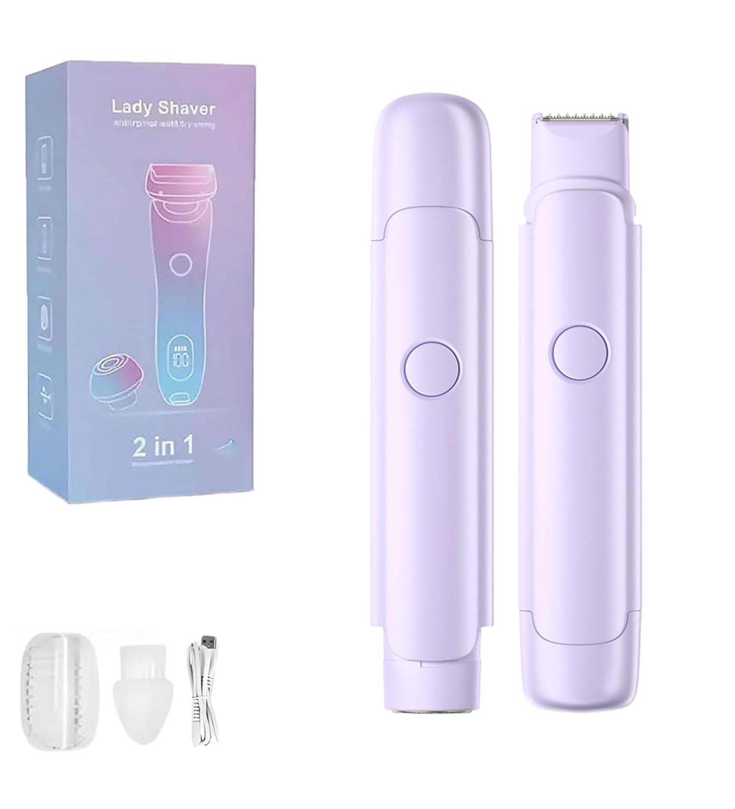 Silk Glide Pro Silk Guide Pro Razor Dual Head Shaver Women IPX7 Waterproof 2 in 1 Electric Shaver Silk Glide Pro Shaver Wet & Dry (Purple) - Buy Online on GoSupps.com