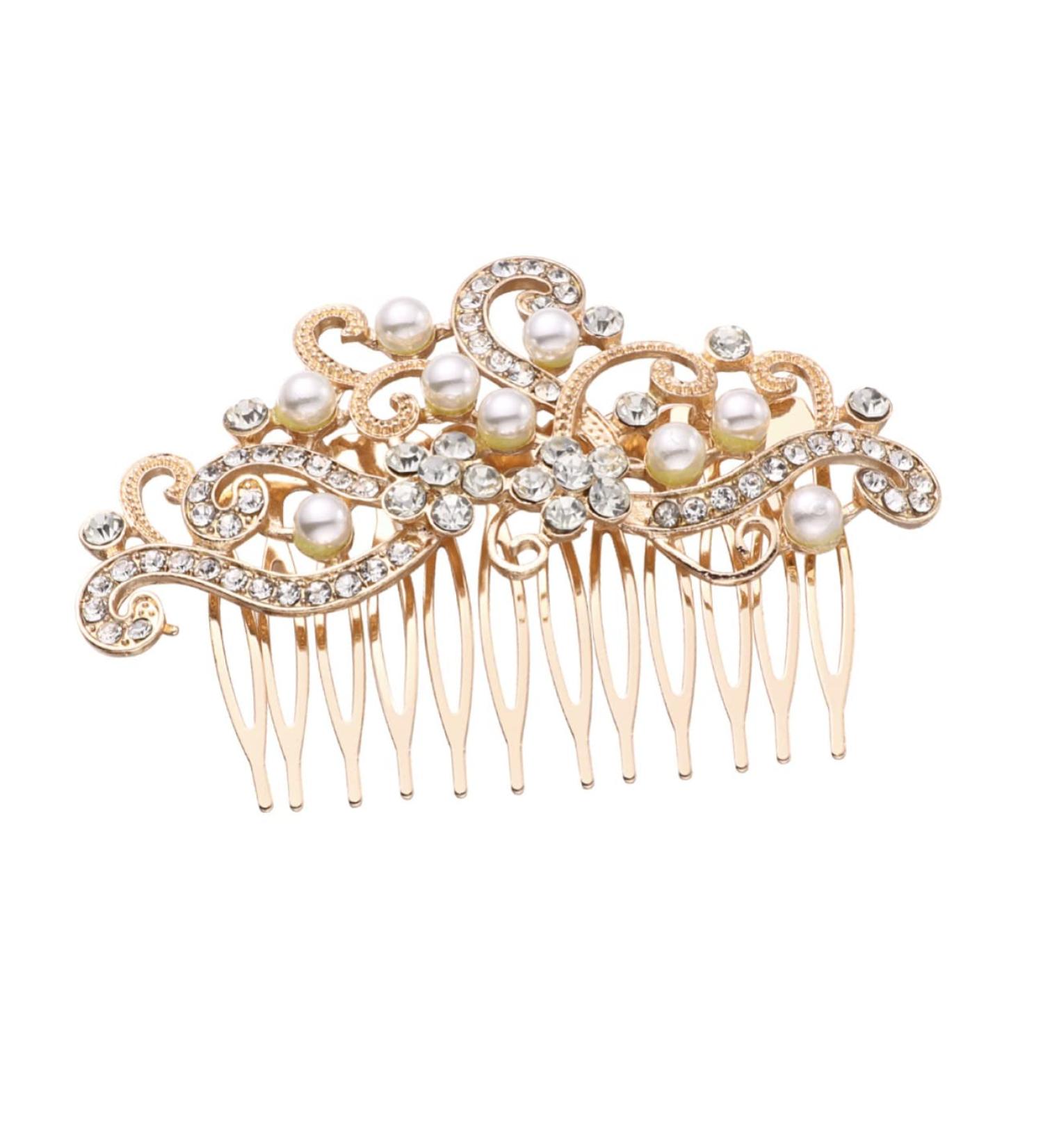 DOITOOL Bridesmaids Suction Cup Pencil Holder Veil Comb Antique Hair Comb Clips Bride Hair Comb Rhinestone Barrettes Womens Hair Ornament Wedding Crystal Beads Miss - Buy Online on GoSupps.com