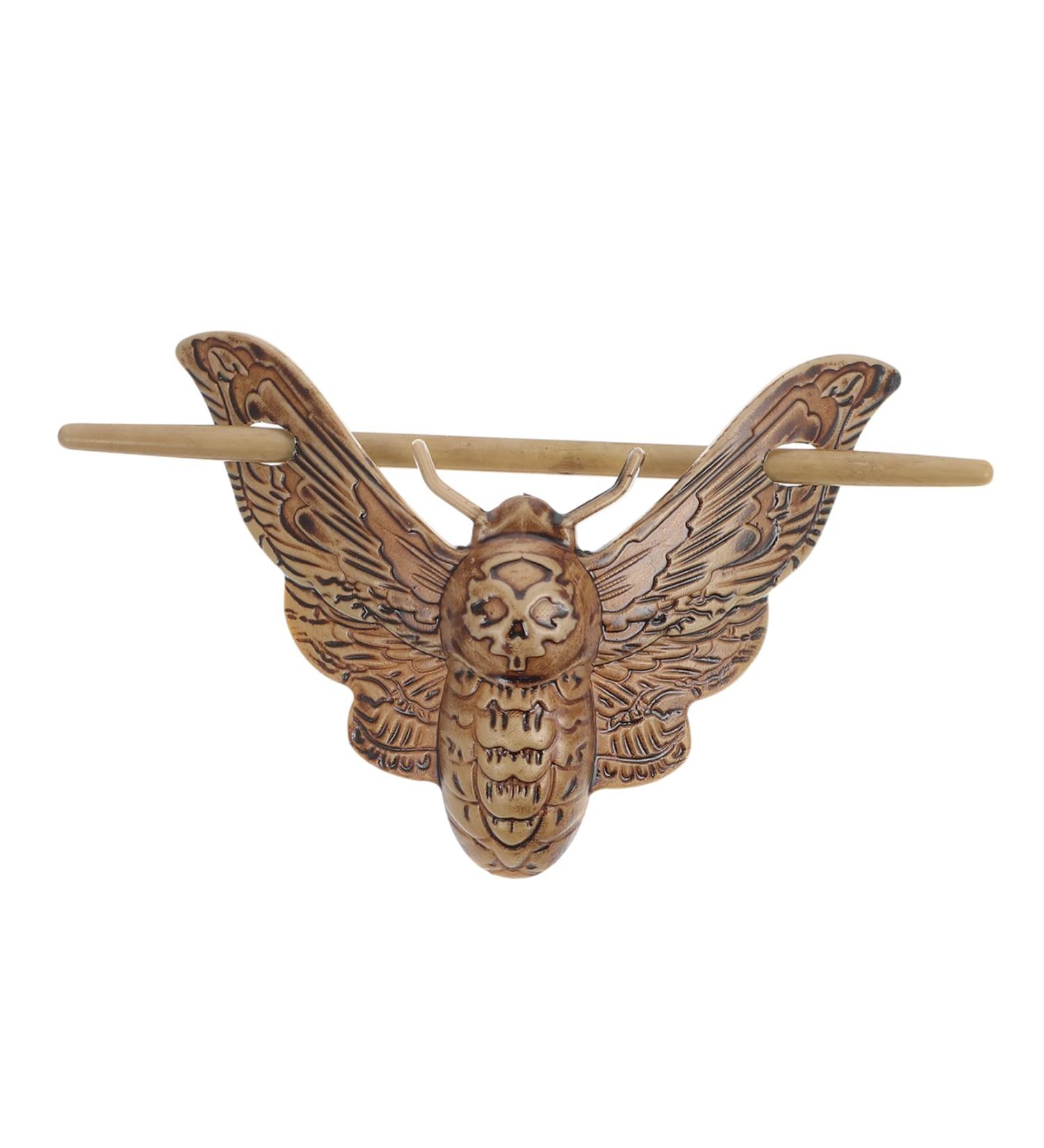 Ipetboom Retro Hair Sticks Moth Hairpin Muffin Plastic Dome Miss Retro Hair Styling Pin - Buy Online on GoSupps.com