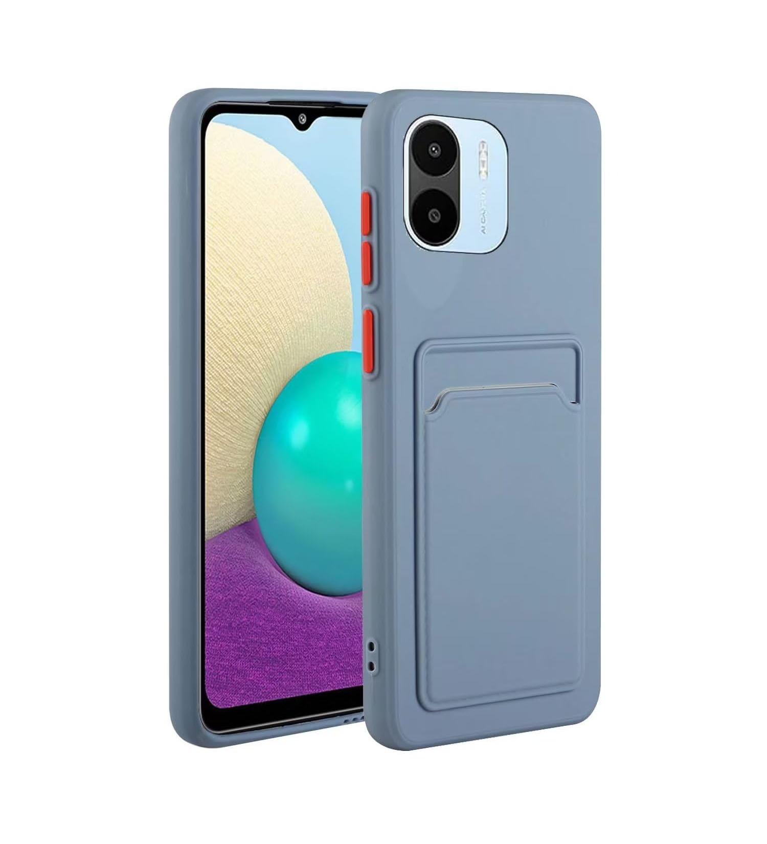 Tivenfezk Nadoli Silicone Case for Xiaomi Redmi A1 - Ultra Thin Shockproof Wallet TPU Cover with Credit Card Holder - Gray - Buy Online on GoSupps.com