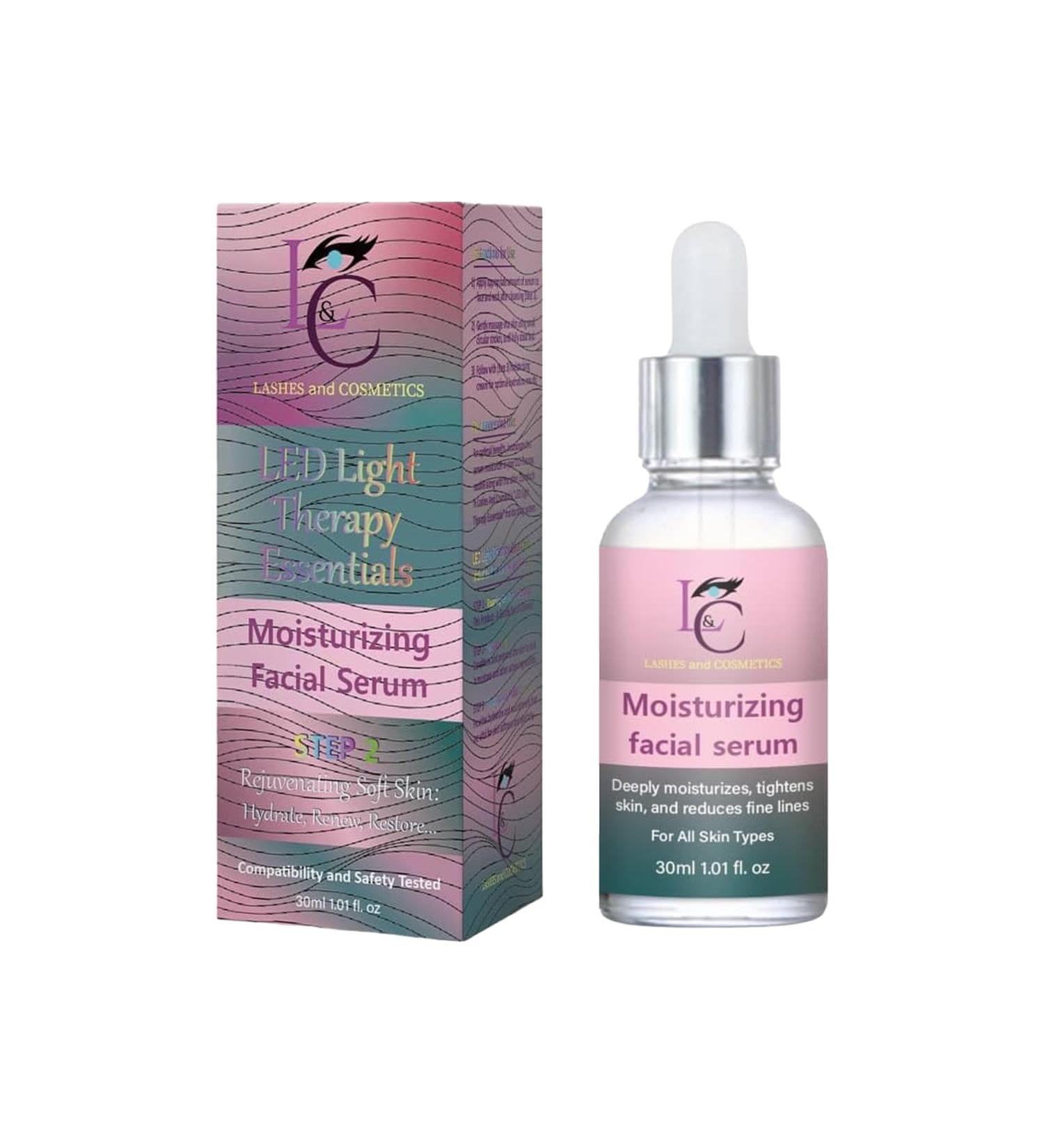 KC Republic LED Mask Therapy Moisturizing Facial Serum with Vitamin C Niacinamide & Hyaluronic Acid 30ml (1.01 fl. oz) Deep Hydration Firming & Anti-Aging for All Skin Types - Buy Online on GoSupps.com