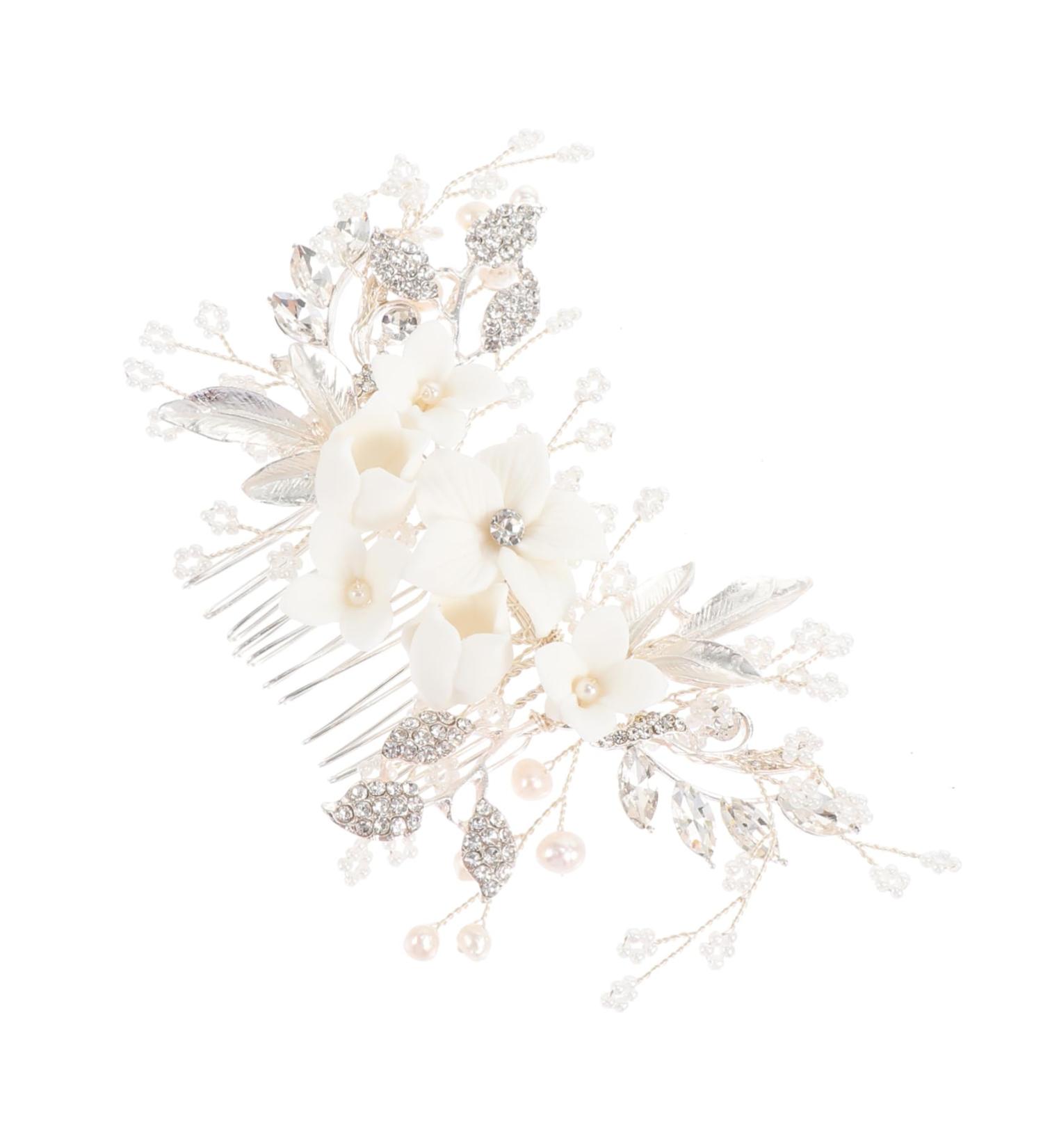 MAGICLULU 1pc Hair Comb Bridal Headpiece Hair Accessories for Prom Hair Accessories for Women Wedding Hair Accessories for Brides Gold Hair Clips Women's Rhinestones Accessories Flower Alloy - Buy Online on GoSupps.com