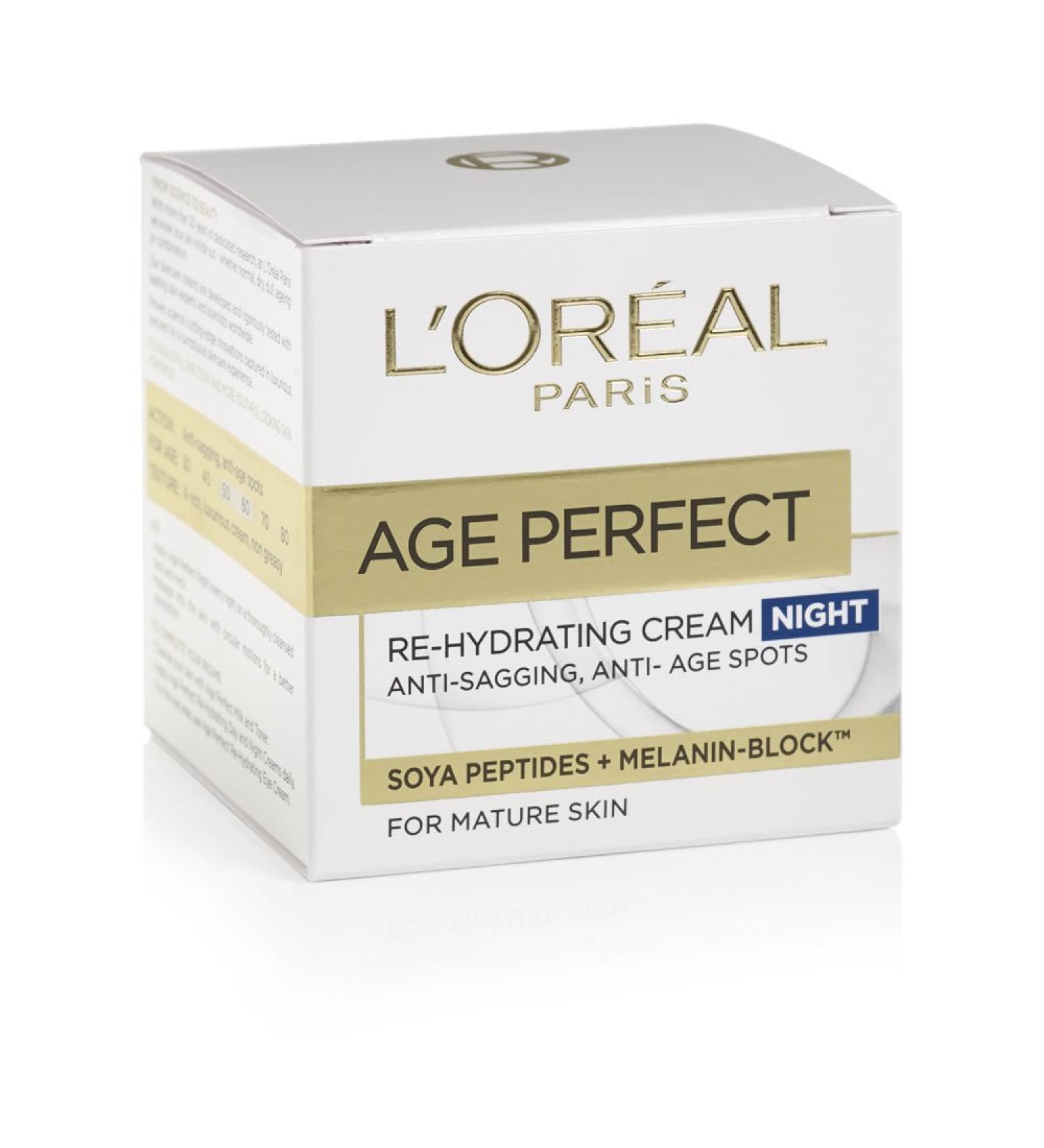 Loreal Age Perfect Re-Hydrating Night Cream for Mature Skin 50 mL 50 ml (Pack of 1)