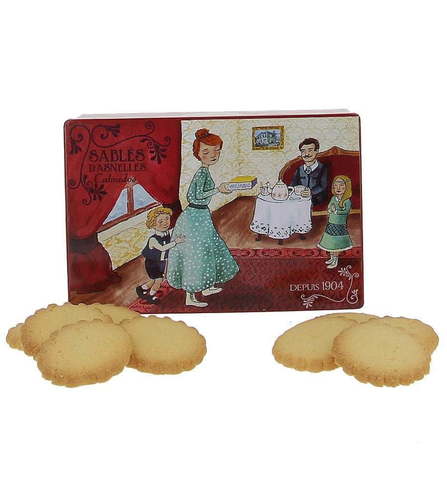 Normandie "Tea Time" gift set of Asnelles shortbread cookies - 500g metal tin - Normandy Products