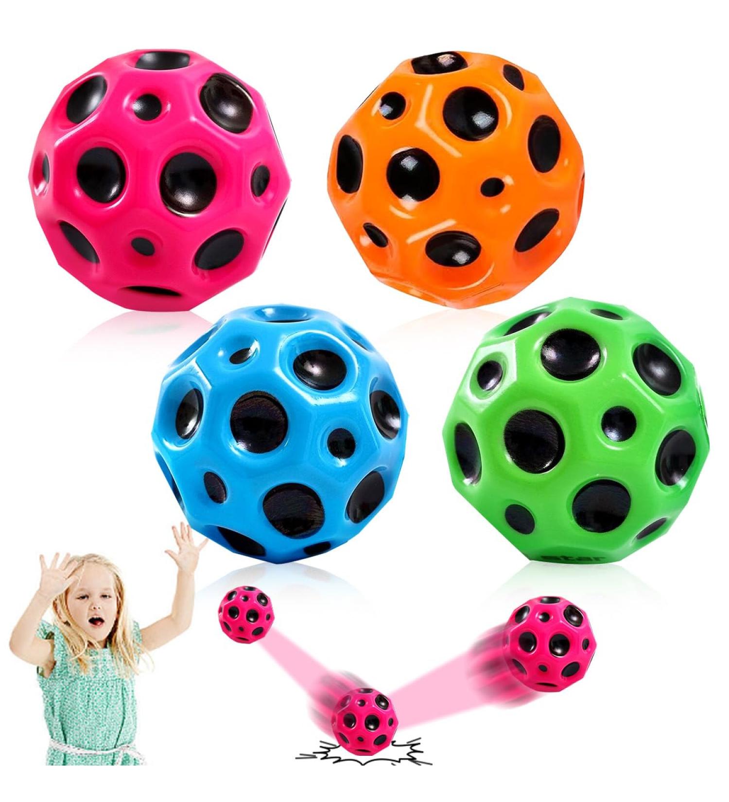Buy Lgzin 4-Piece Astro Jump Ball Set - Original Moon Balls for Stress Relief & High Jumping Fun - Interactive Rubber Toy - Buy Online on GoSupps.com