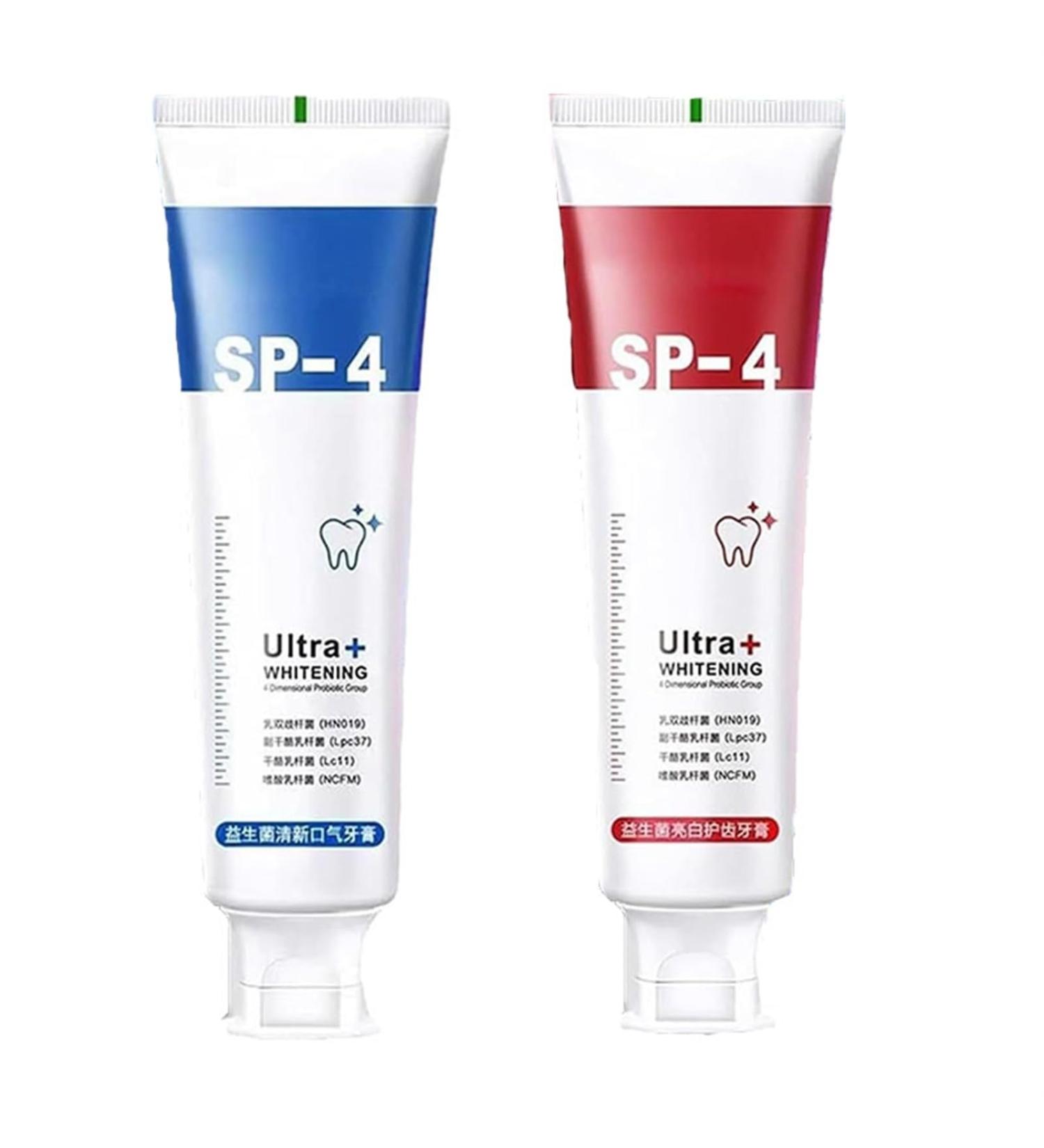 Sp-6 Ultra Whitening Sp 6 Toothpaste Sp - 6 Ultra Whitening Toothpaste Deep Cleaning Care Toothpaste Sp 6 Probiotic Whitening Toothpaste Fresh Breath (Color : Blue+red) - Buy Online on GoSupps.com