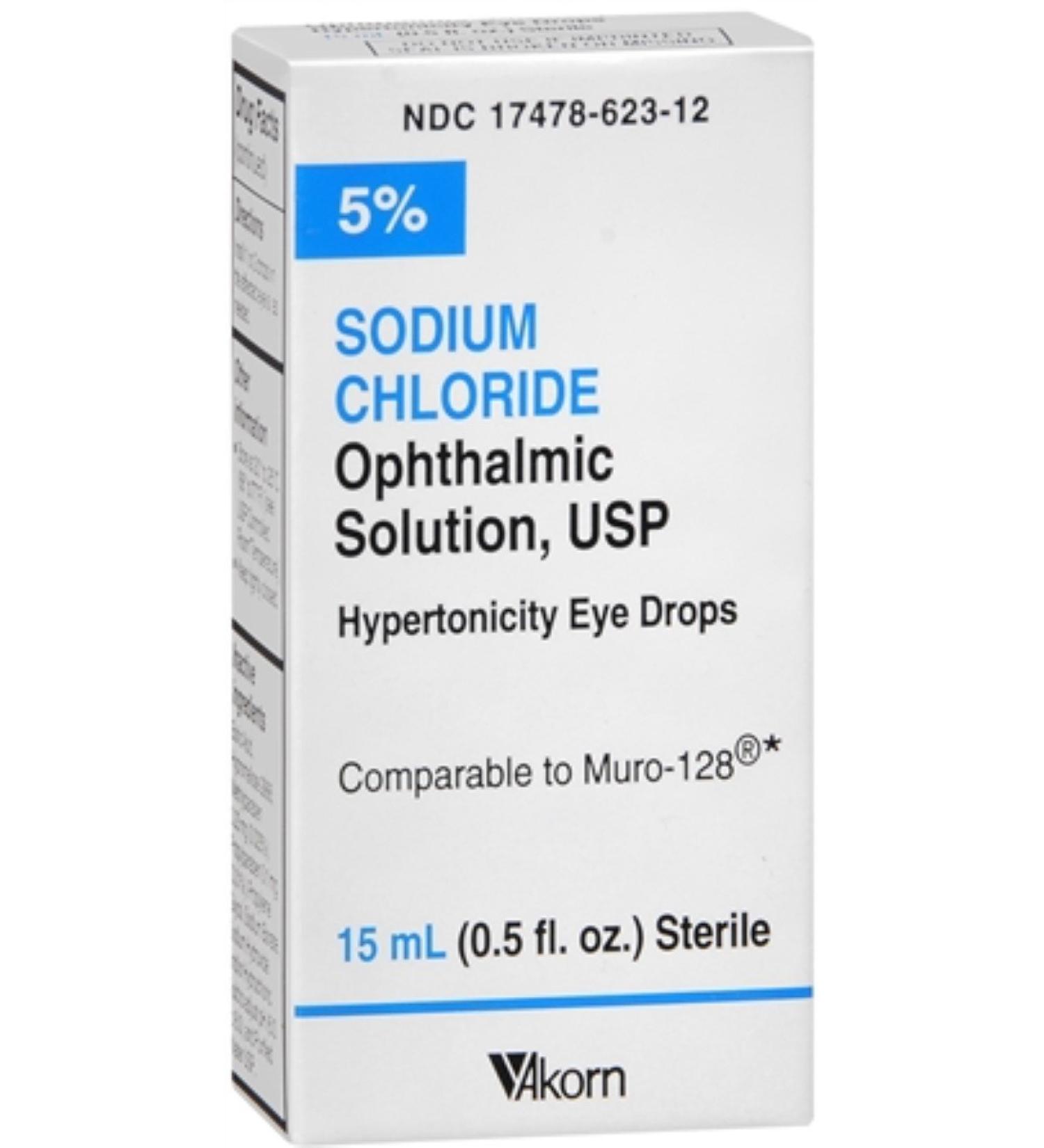 Akorn Sodium Chloride Solution 15 mL (Pack of 5)