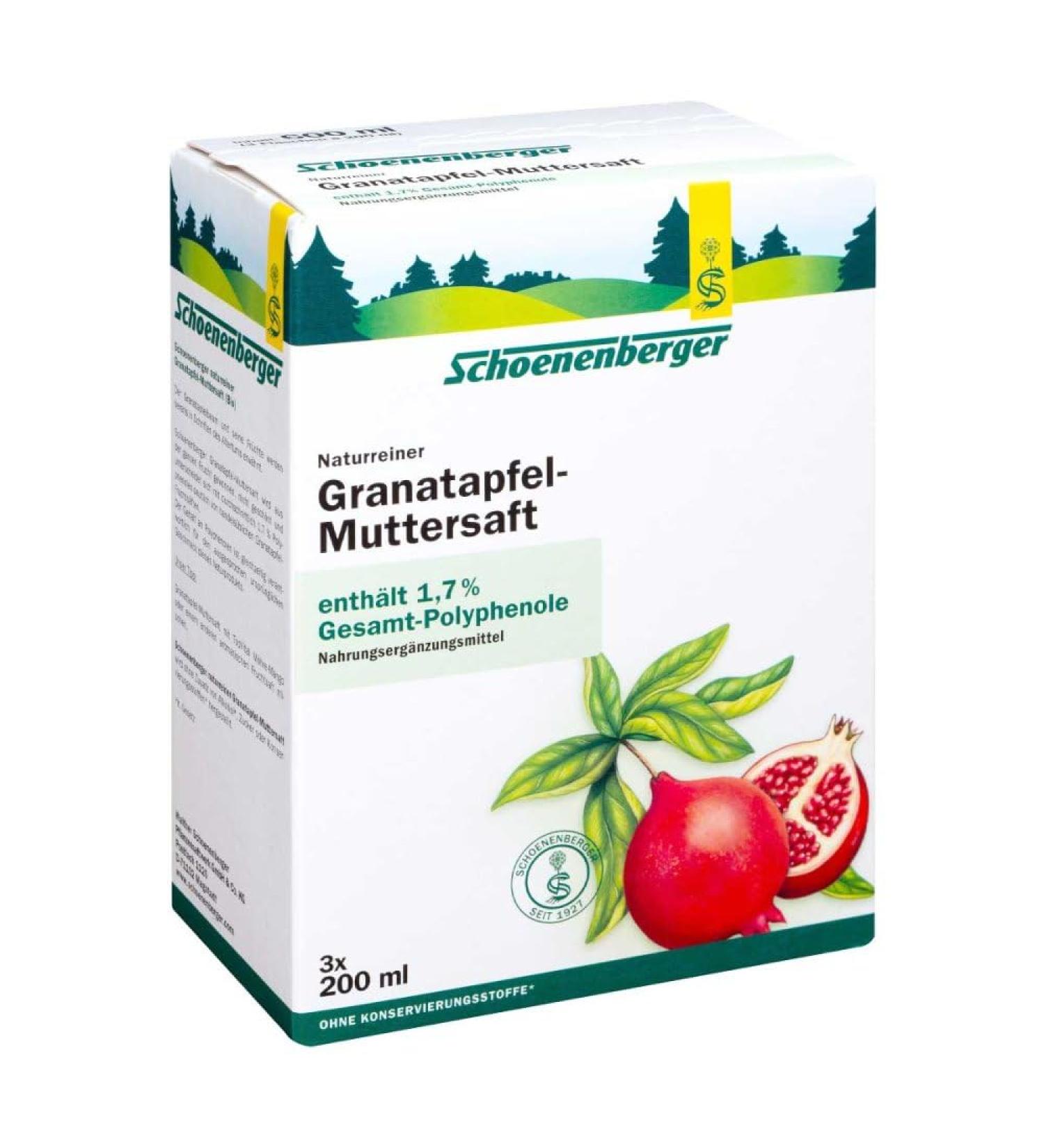 Buy Pomegranate Mother Juice by Schoenenberger Heilpfl.S - 3X200 ml | Organic & Natural Health Boost | International Shipping Available - Buy Online on GoSupps.com